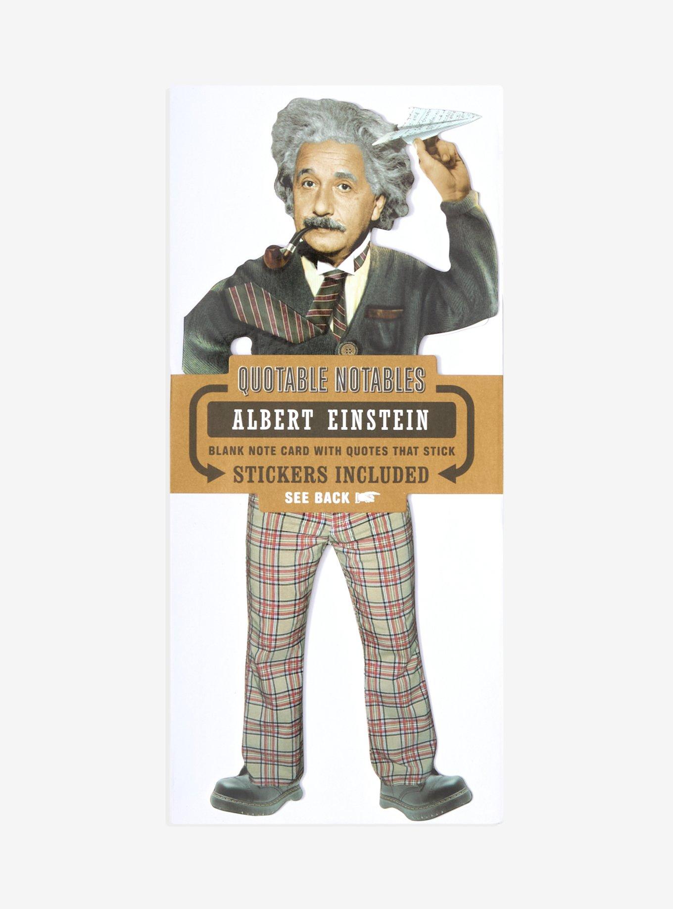 Quotable Notables Albert Einstein Greeting Card & Sticker Sheet, , hi-res
