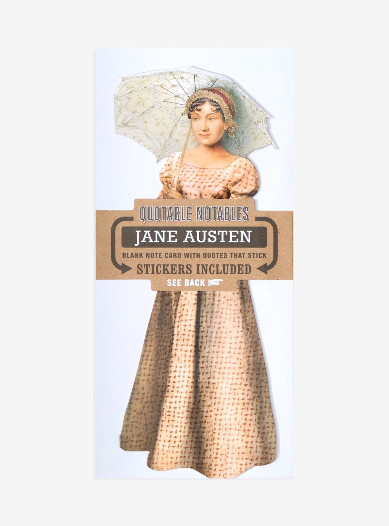 Quotable Notables Jane Austen Greeting Card & Sticker Sheet, , hi-res