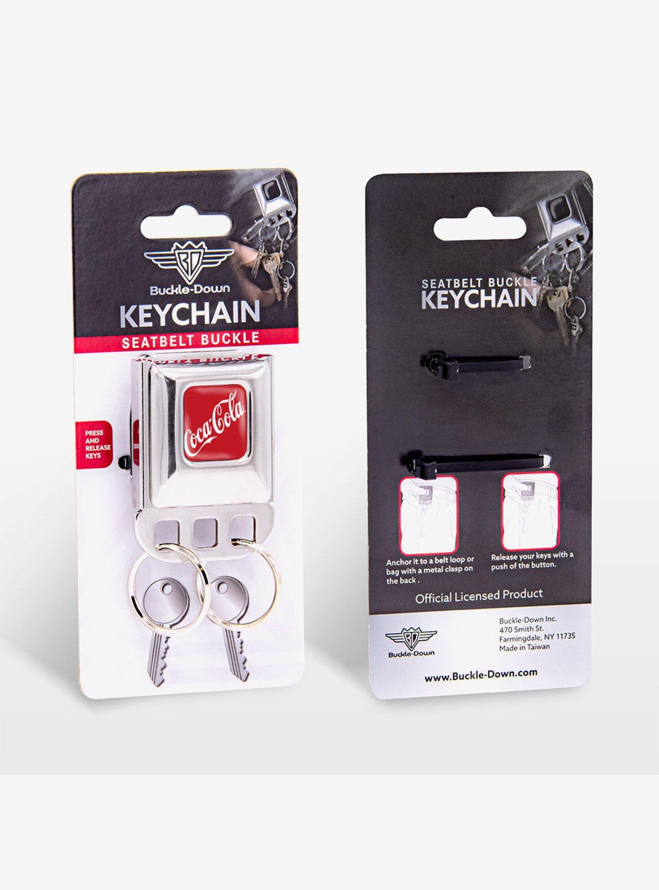 Coca-Cola Script Logo Seatbelt Buckle Keychain, , alternate