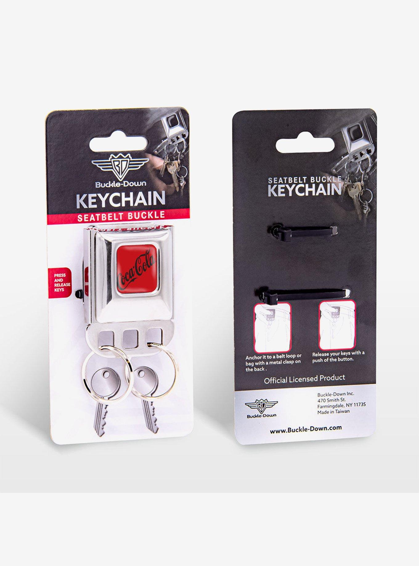 Coca-Cola Zero Script Logo Seatbelt Buckle Keychain, , alternate
