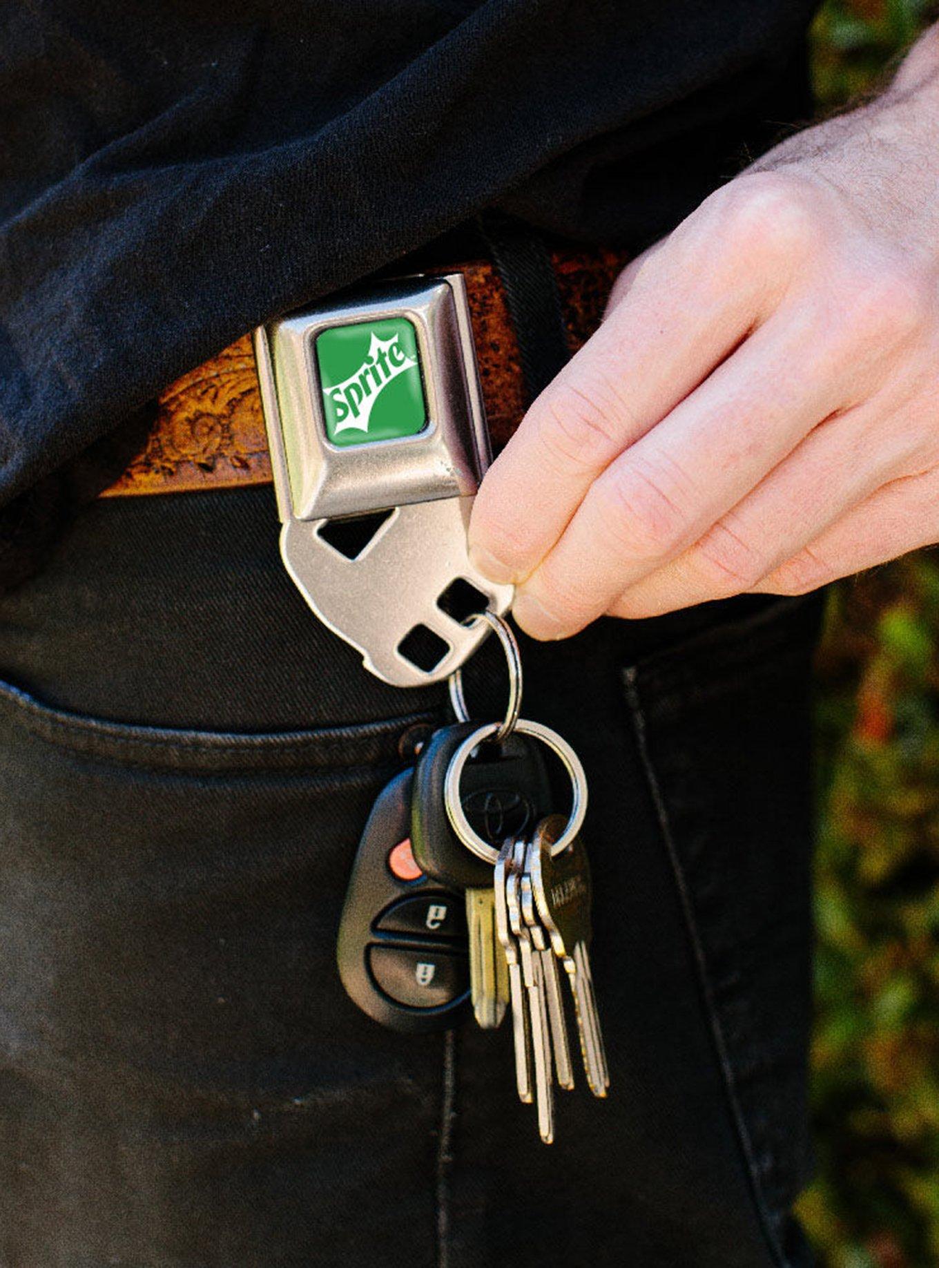 Coca-Cola Sprite Logo Seatbelt Buckle Keychain, , alternate