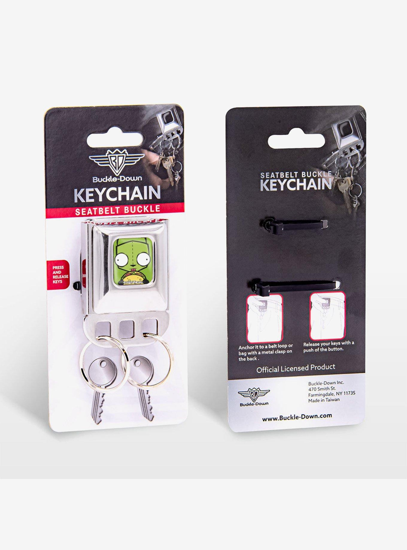 Invader Zim GIR Taco Pose Seatbelt Buckle Keychain, , alternate