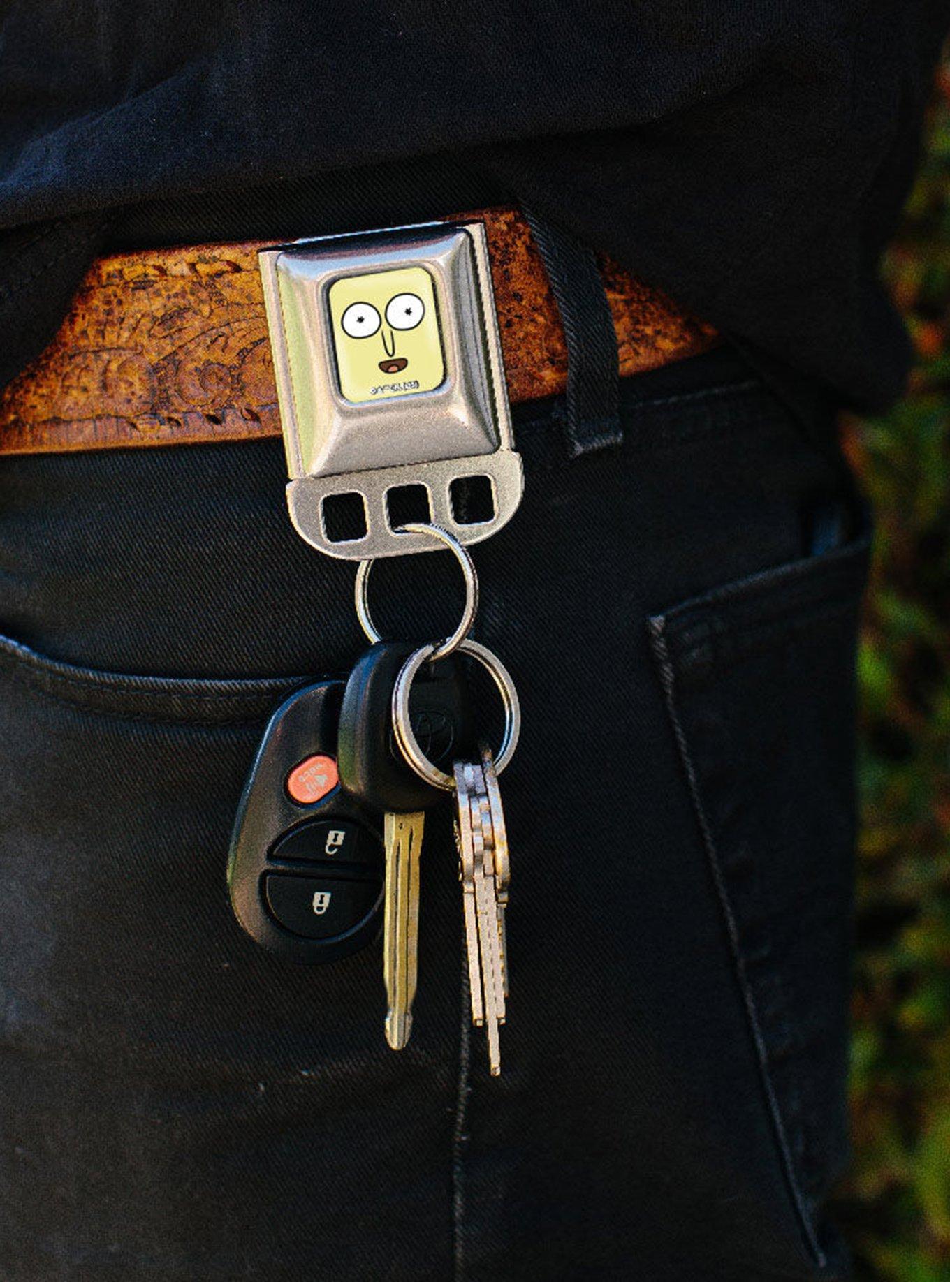 Rick and Morty Mr Poopy Butthole Face Close Up Seatbelt Buckle Keychain, , alternate