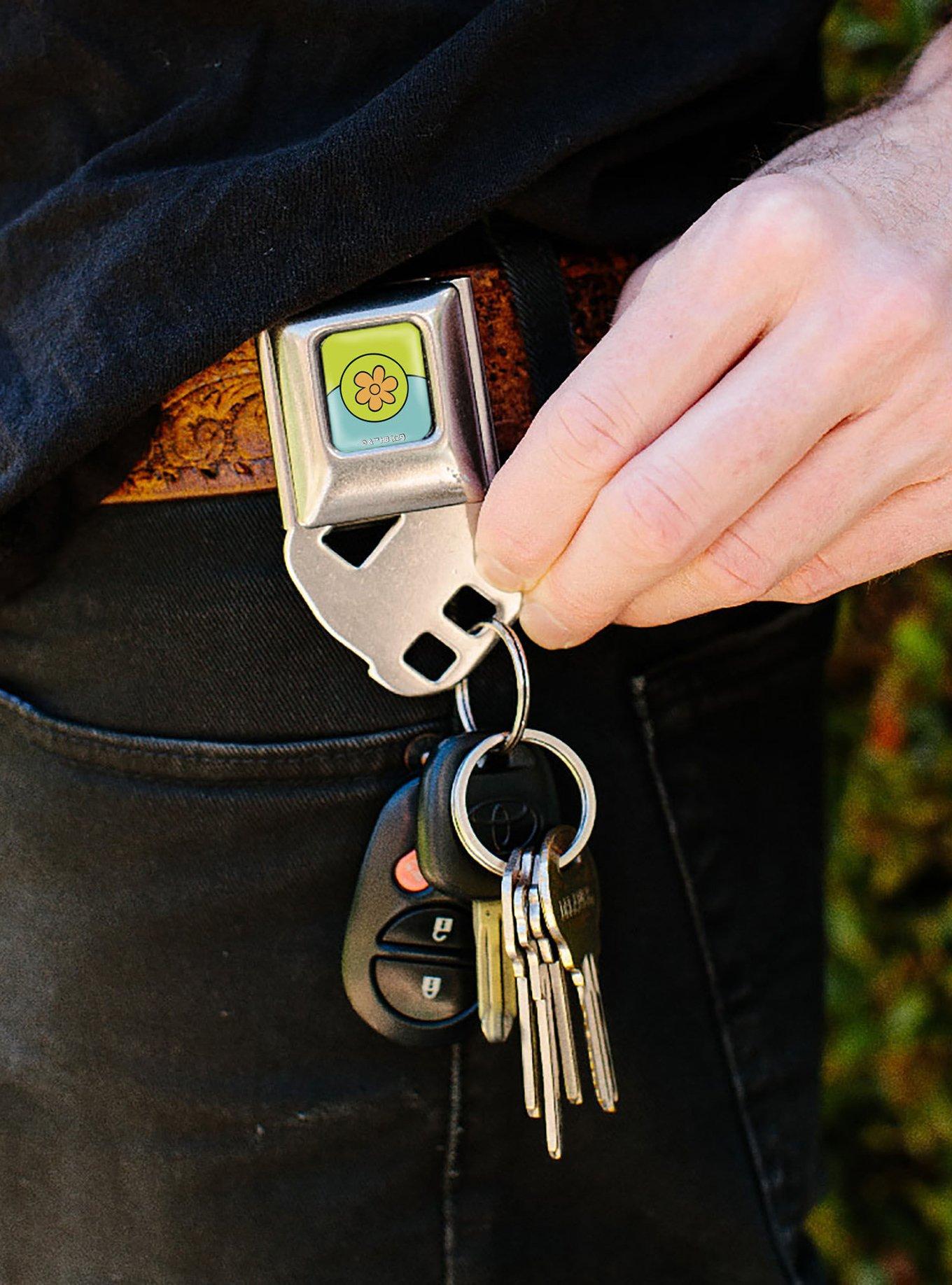 Scooby-Doo! Mystery Machine Van Emblem Seatbelt Buckle Keychain, , alternate