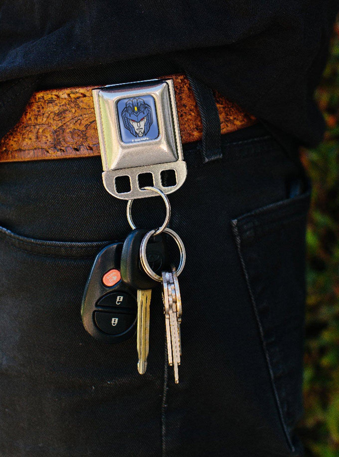 Transformers Starscream Face Seatbelt Buckle Keychain, , alternate