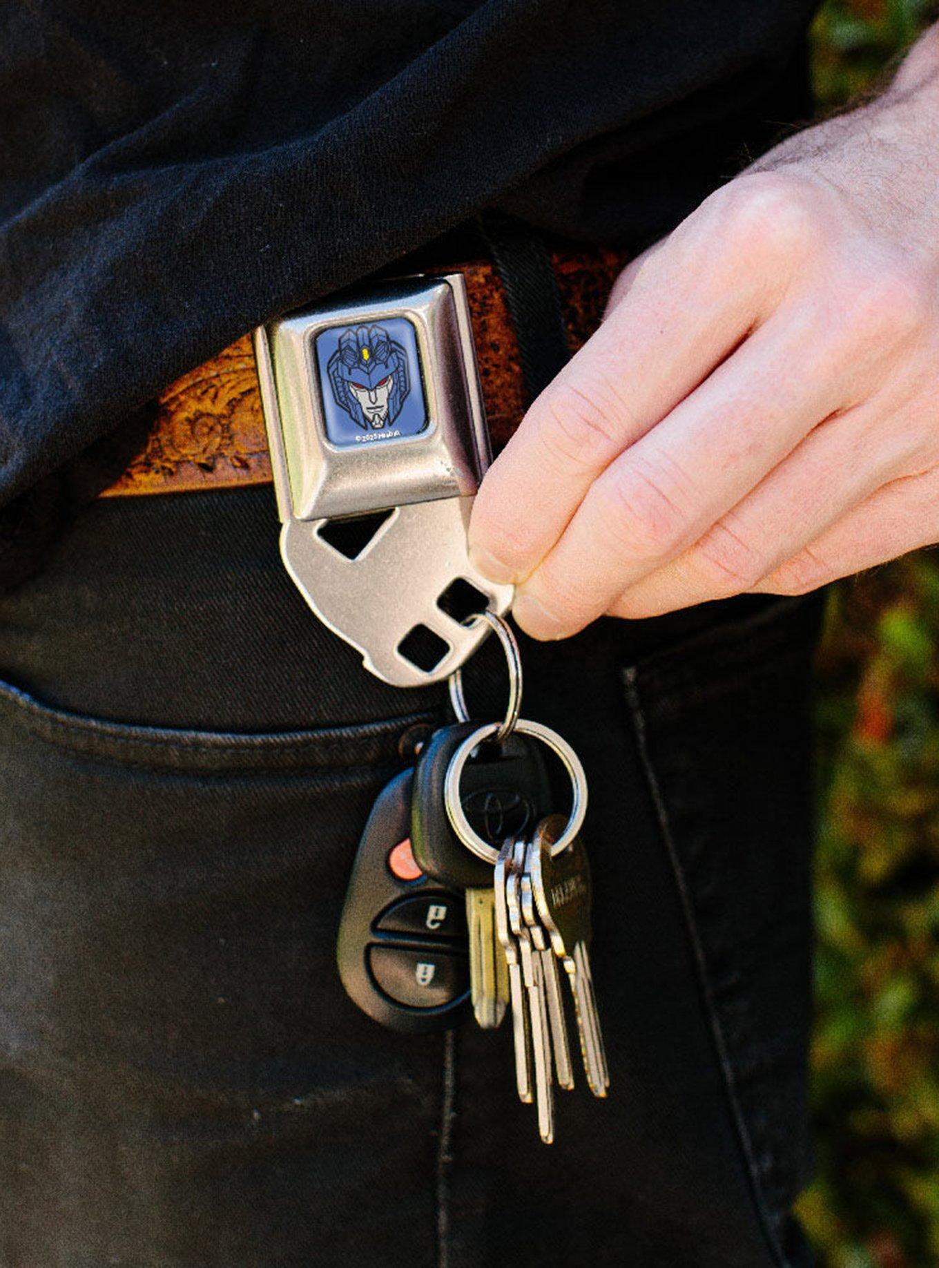 Transformers Starscream Face Seatbelt Buckle Keychain, , alternate
