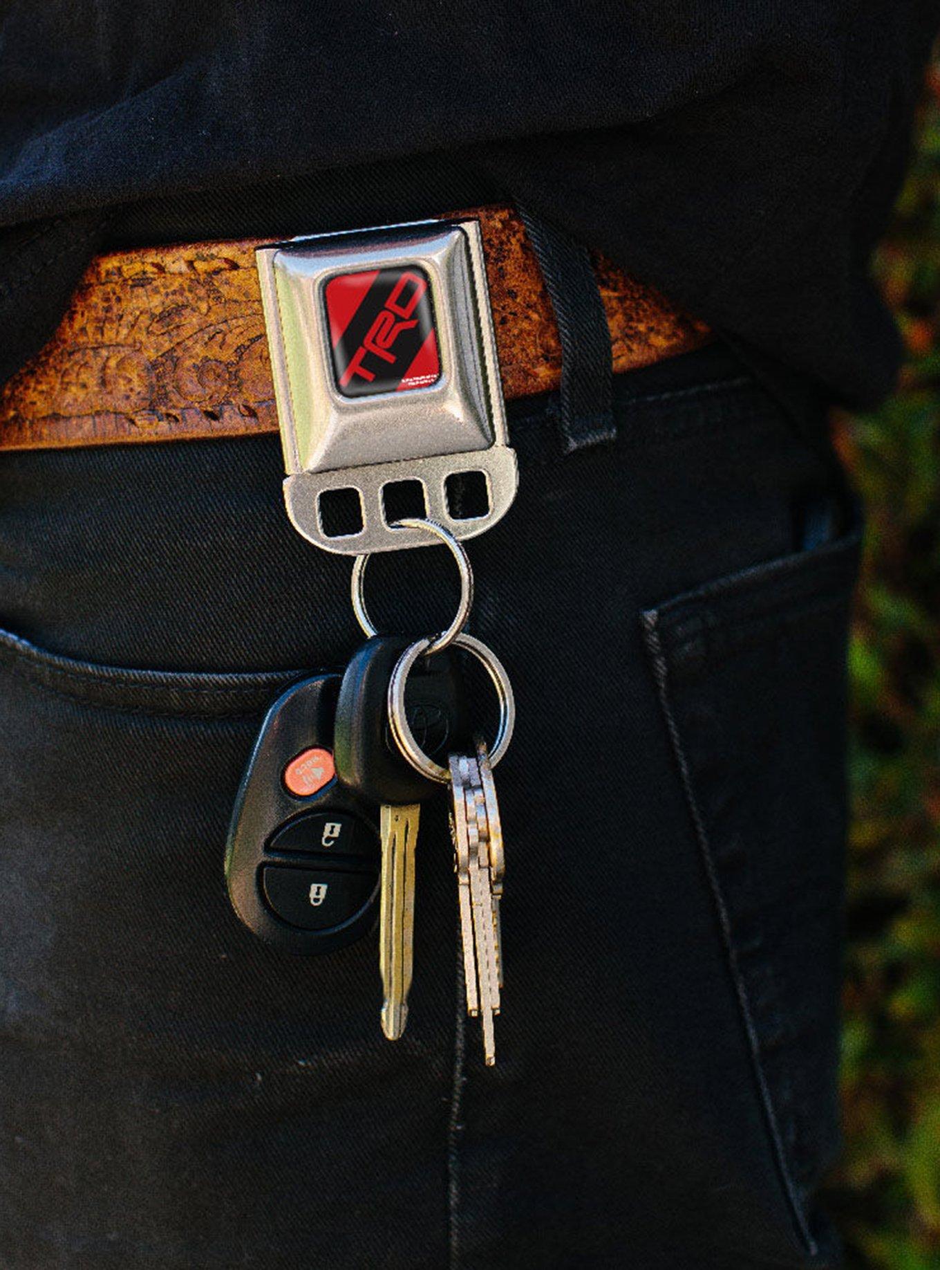 Toyota Racing Development TRD Stripe Seatbelt Buckle Keychain, , alternate