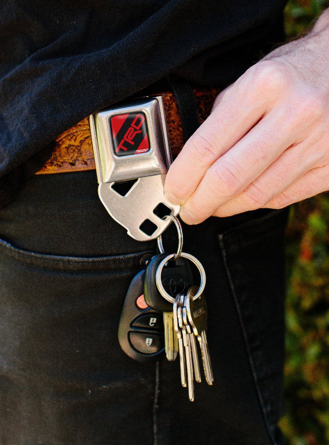 Toyota Racing Development TRD Stripe Seatbelt Buckle Keychain, , alternate
