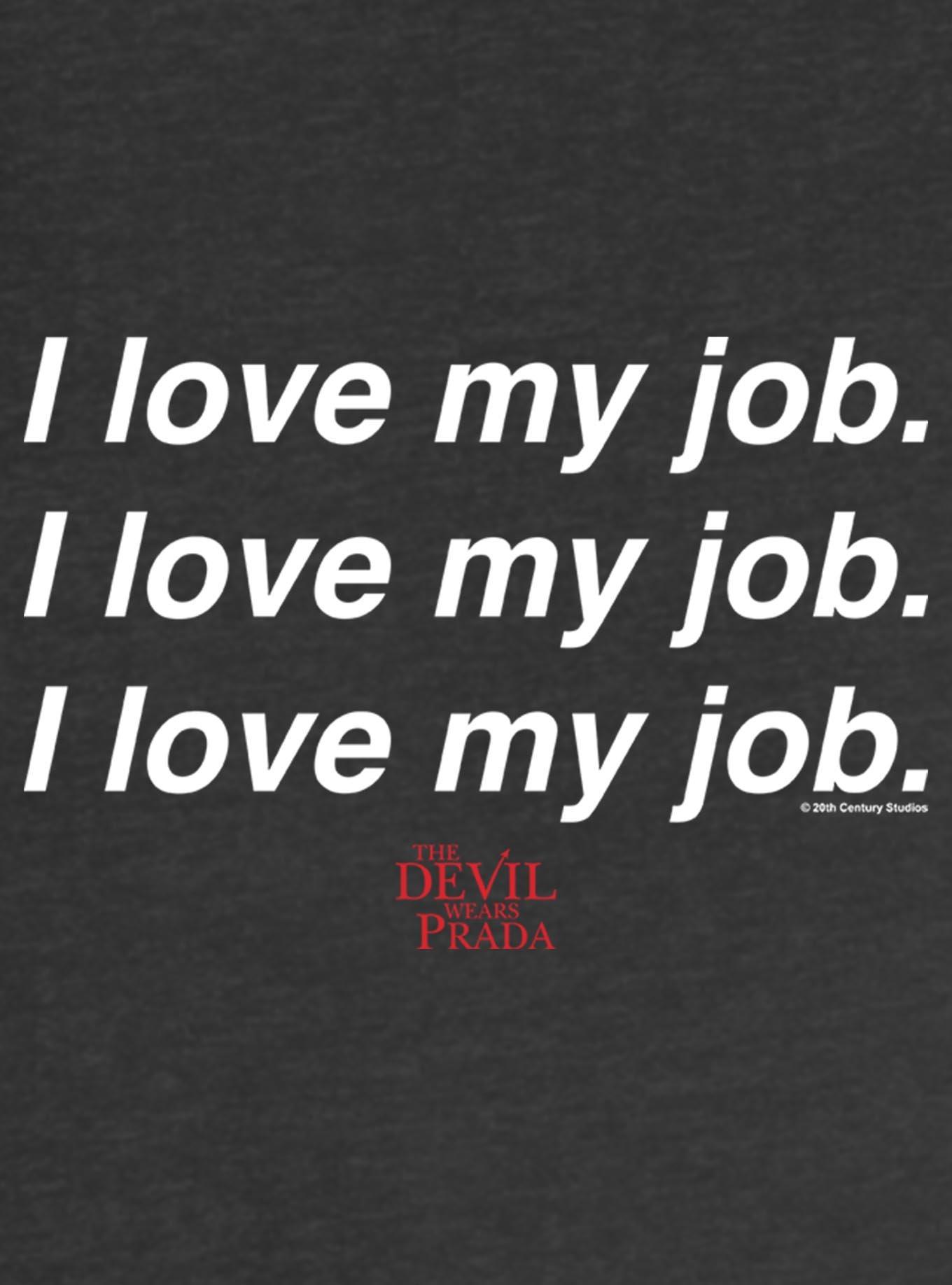 The Devil Wears Prada I Love My Job Girls Slouchy Sweatshirt, CHAR HTR, alternate