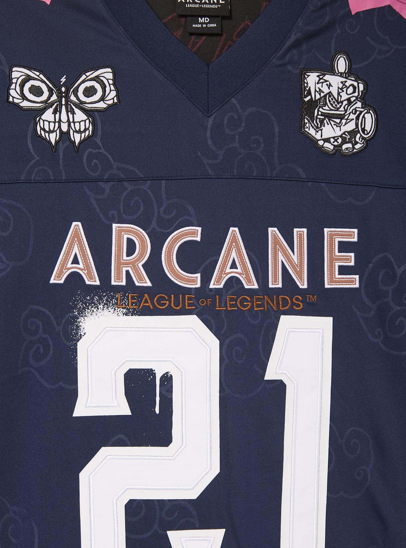 Arcane Jinx Football Jersey - BoxLunch Exclusive, BLACK, alternate - view 3