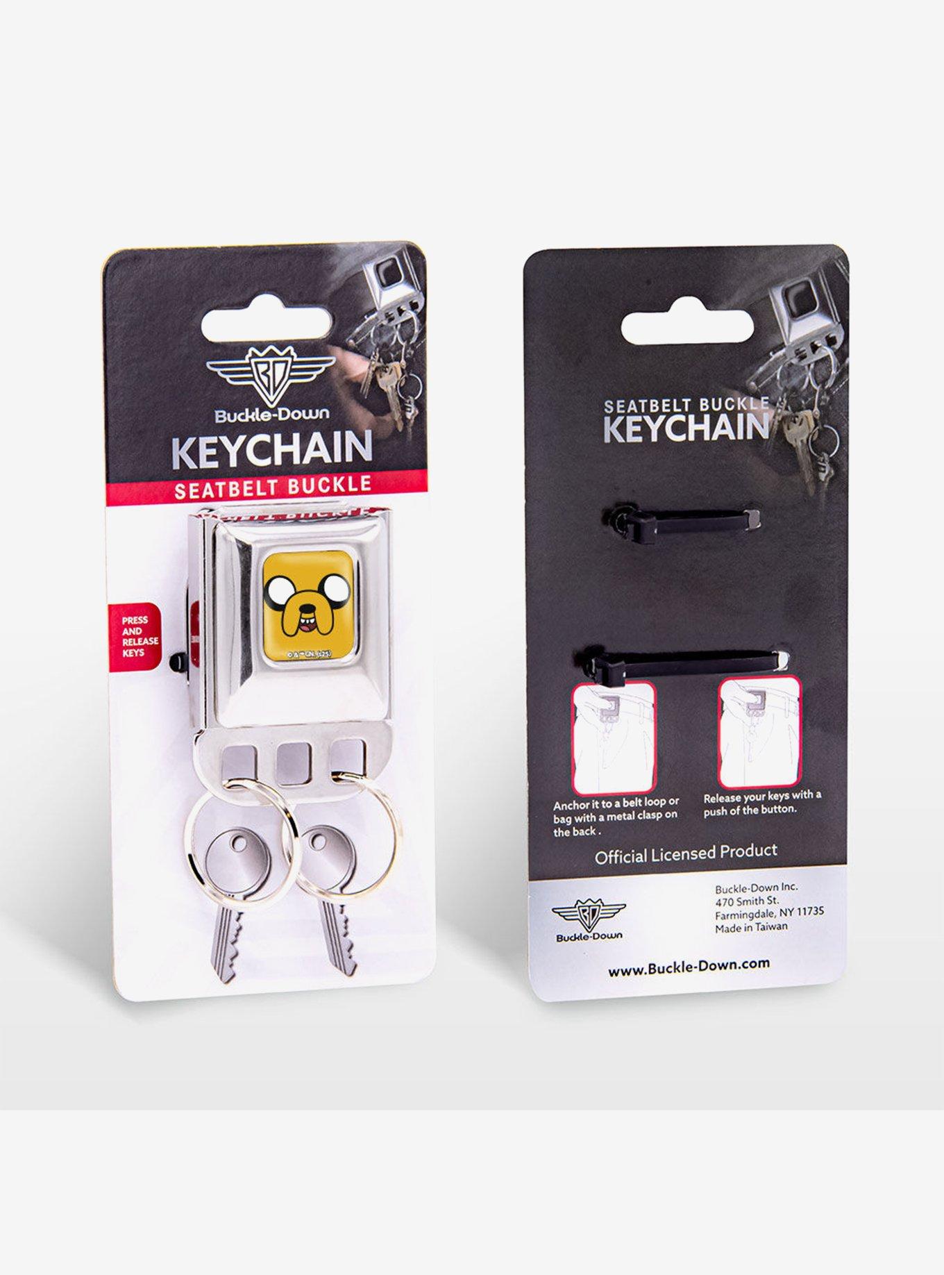 Adventure Time Jake Face Close Up Seatbelt Buckle Keychain, , alternate