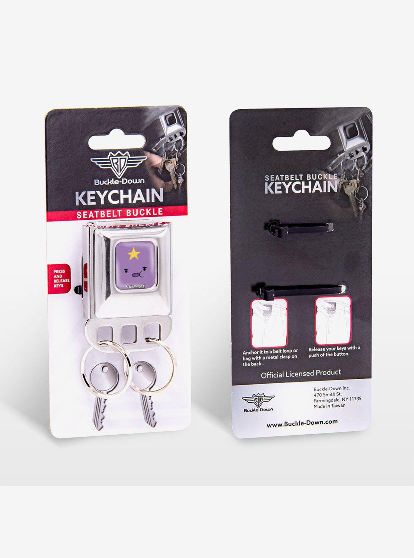 Adventure Time Lumpy Space Princess Face Close Up Seatbelt Buckle Keychain, , alternate