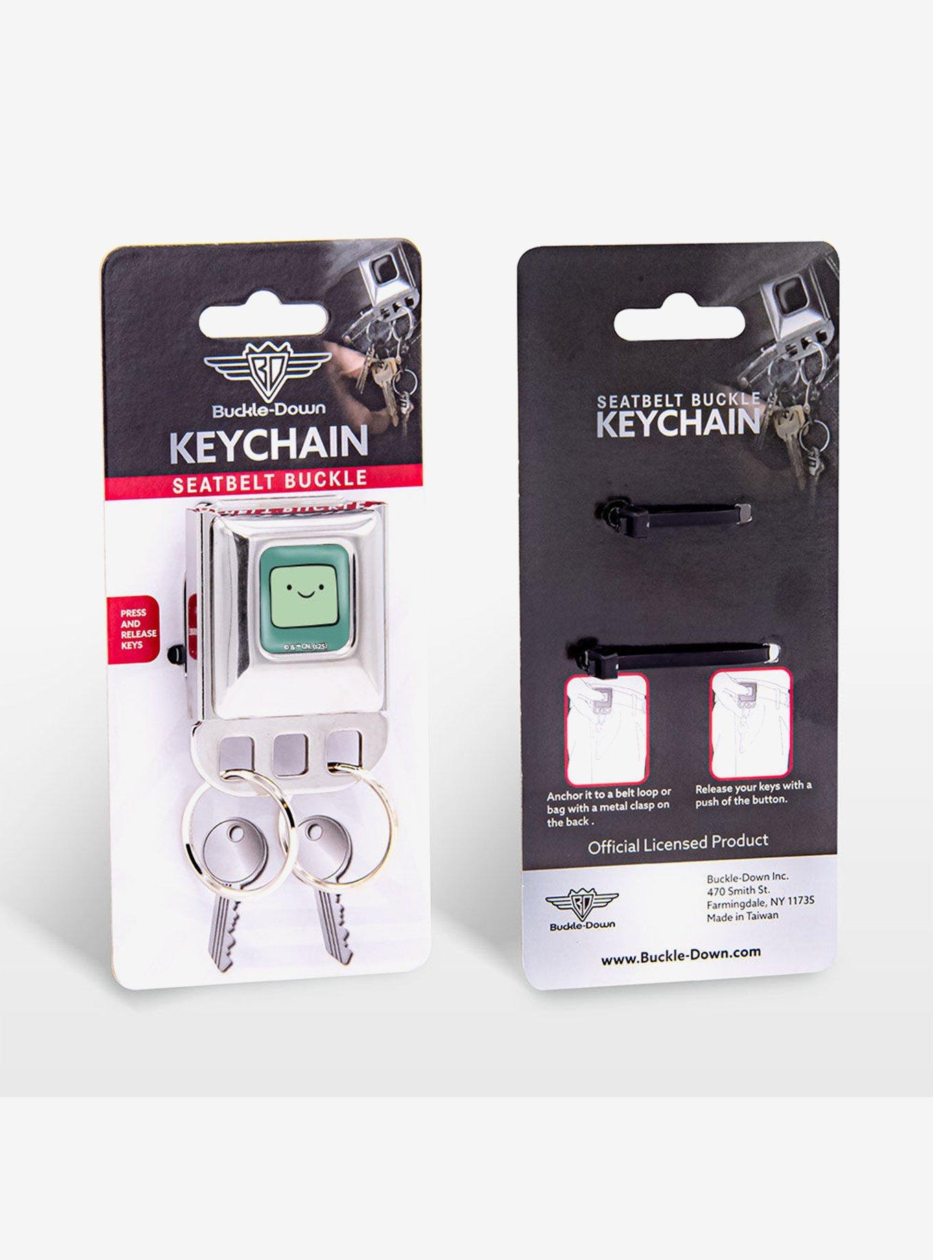 Adventure Time BMO Face Close Up Seatbelt Buckle Keychain, , alternate