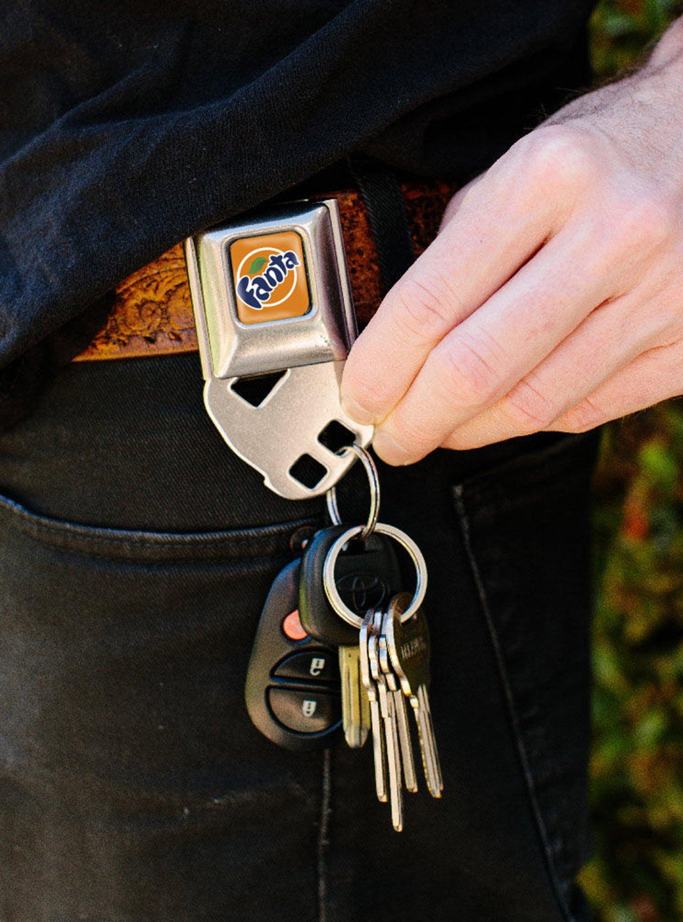 Coca-Cola Fanta Logo Seatbelt Buckle Keychain, , alternate