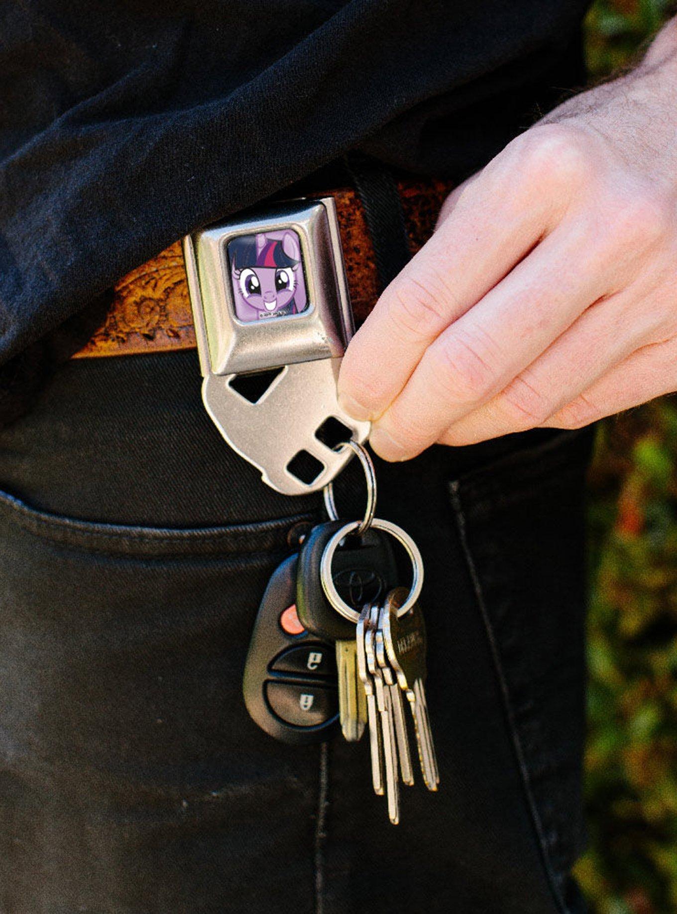My Little Pony Twilight Sparkle Close Up Seatbelt Buckle Keychain, , alternate