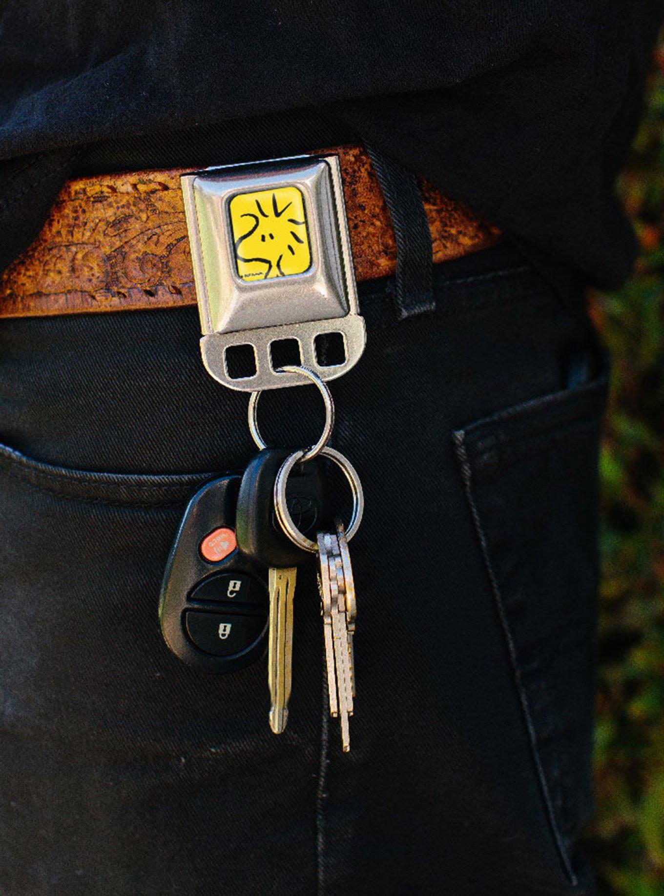 Peanuts Woodstock Pose Seatbelt Buckle Keychain, , alternate