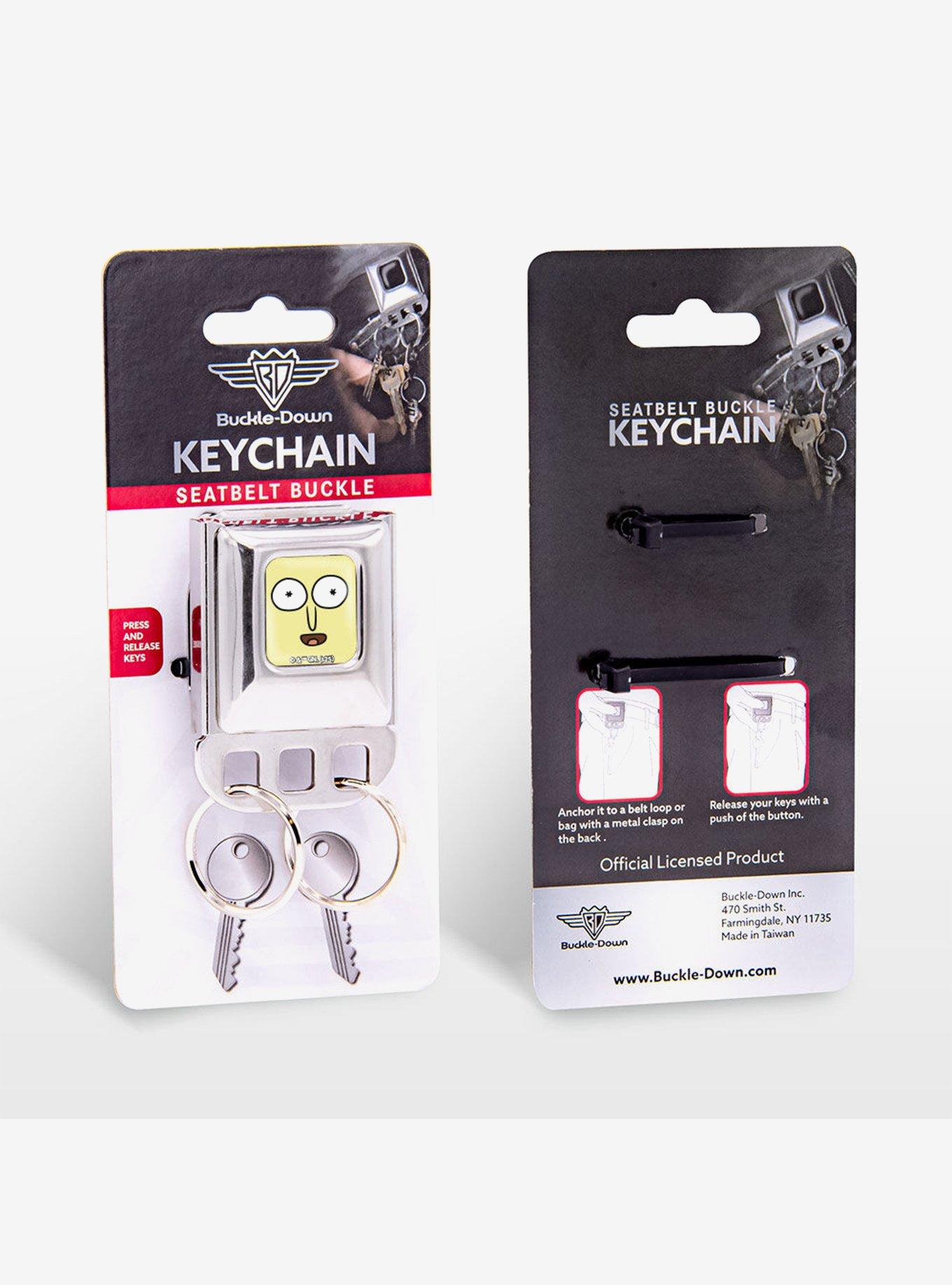 Rick and Morty Mr Poopy Butthole Face Close Up Seatbelt Buckle Keychain, , alternate