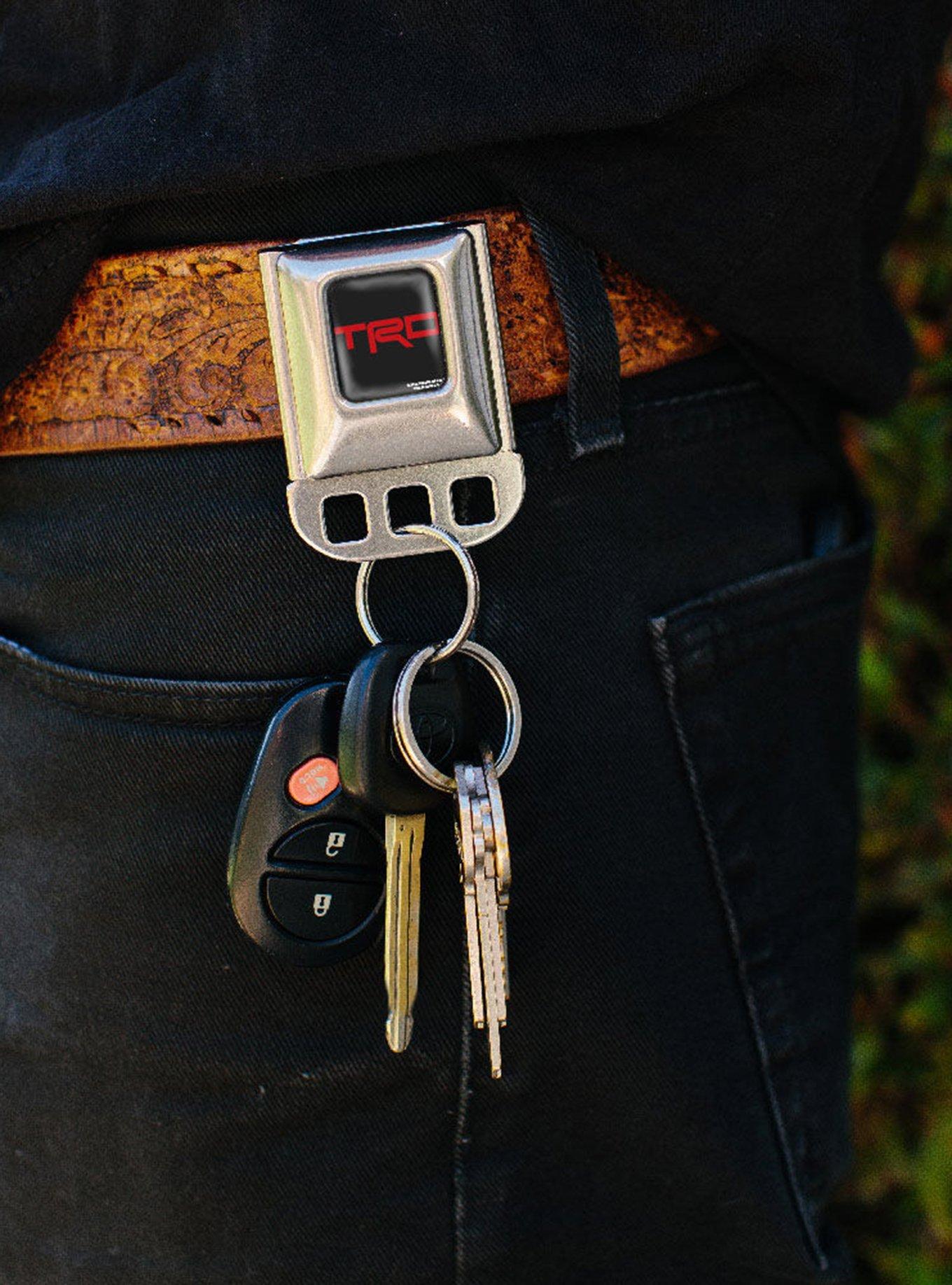 Toyota Racing Development TRD Logo Seatbelt Buckle Keychain, , alternate