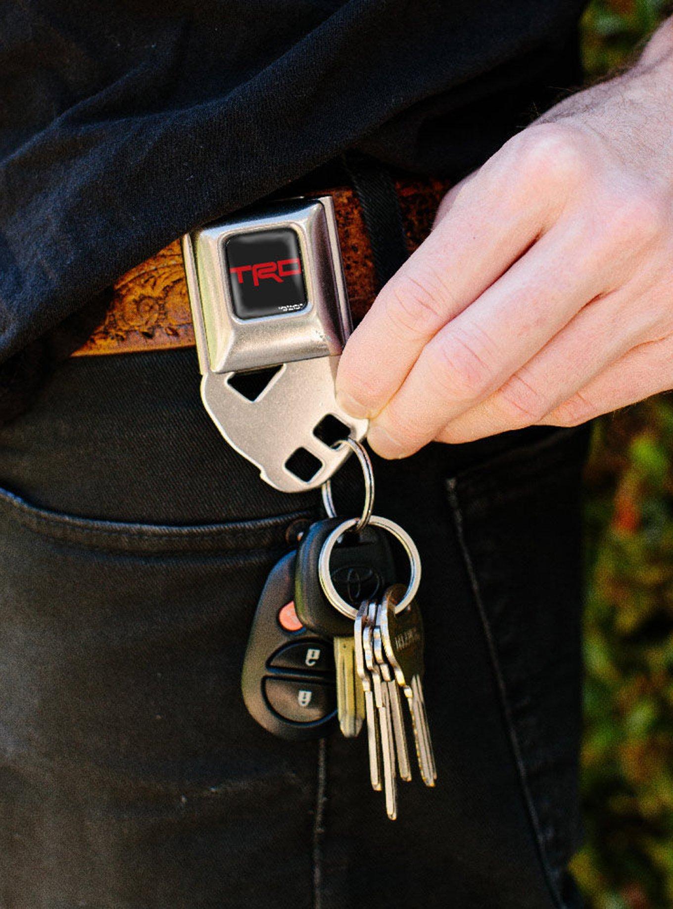 Toyota Racing Development TRD Logo Seatbelt Buckle Keychain, , alternate