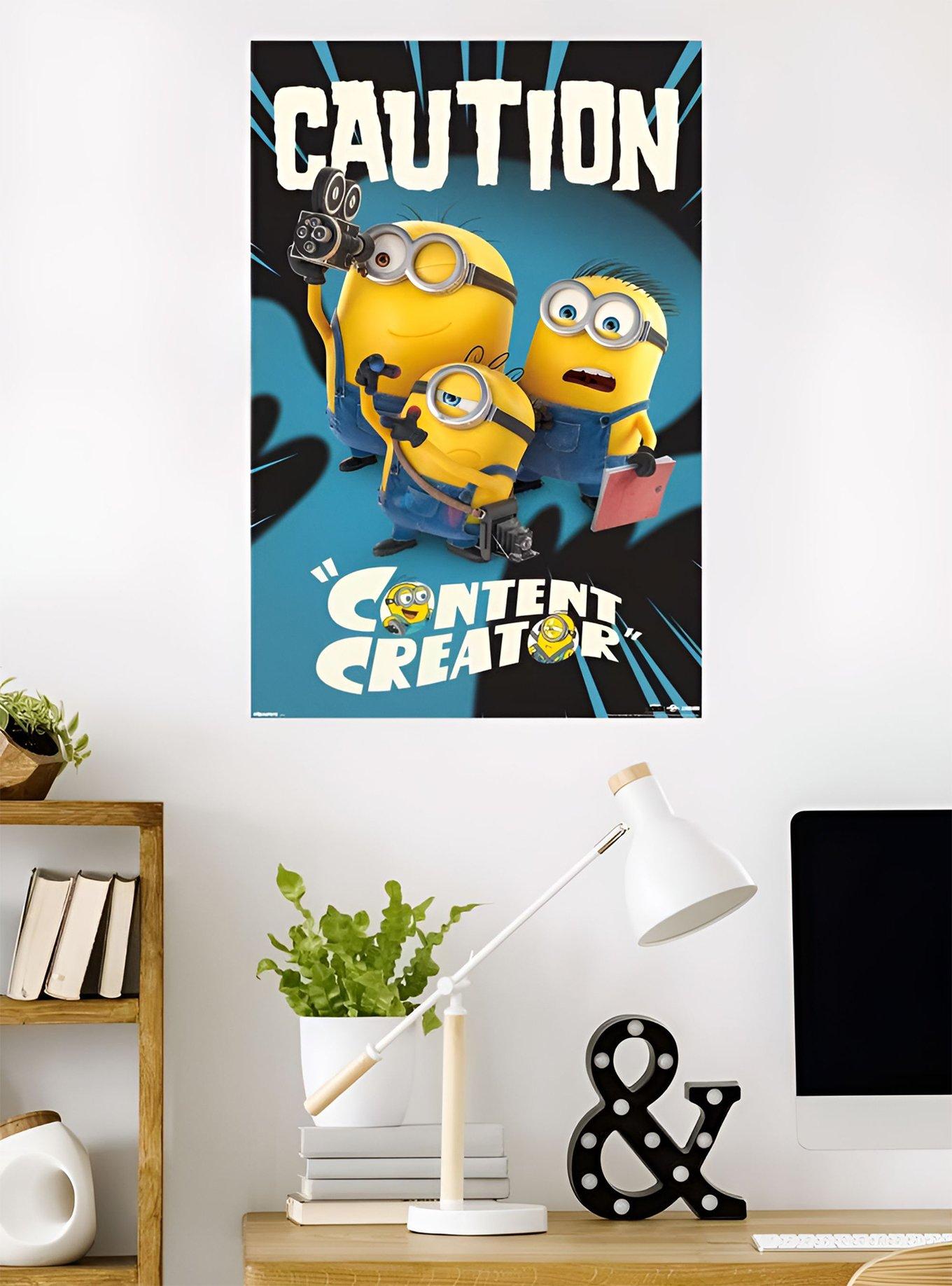 Minions Caution Content Creator Poster, , hi-res