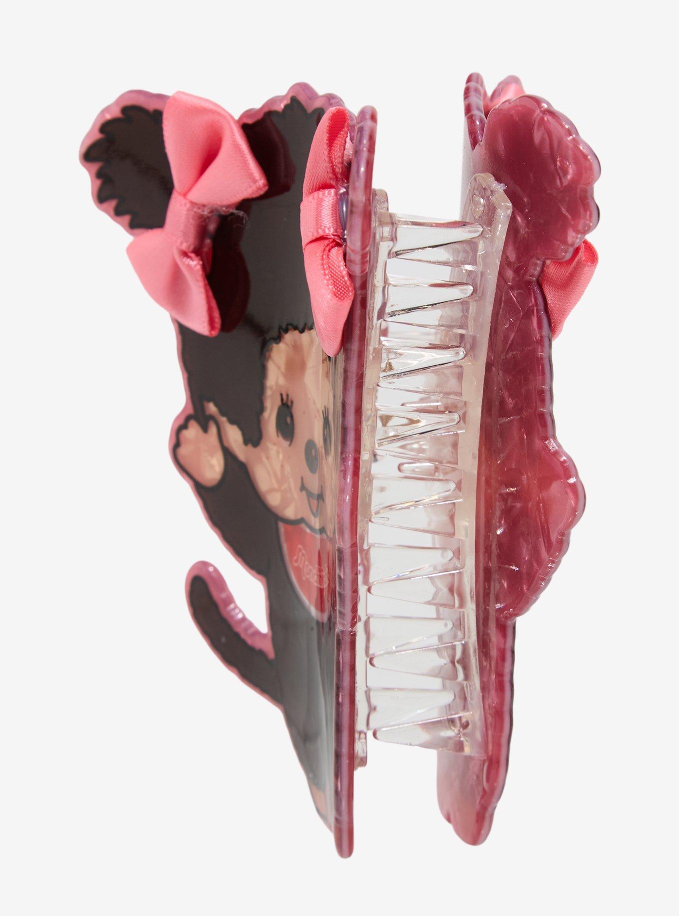 Monchhichi Pink Bow Figural Claw Clip - BoxLunch Exclusive, , hi-res