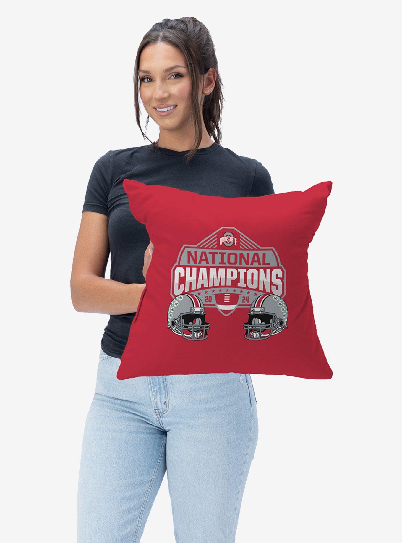 NCAA Ohio State Buckeyes 2024 FBC Champ Stance Throw Pillow, , alternate