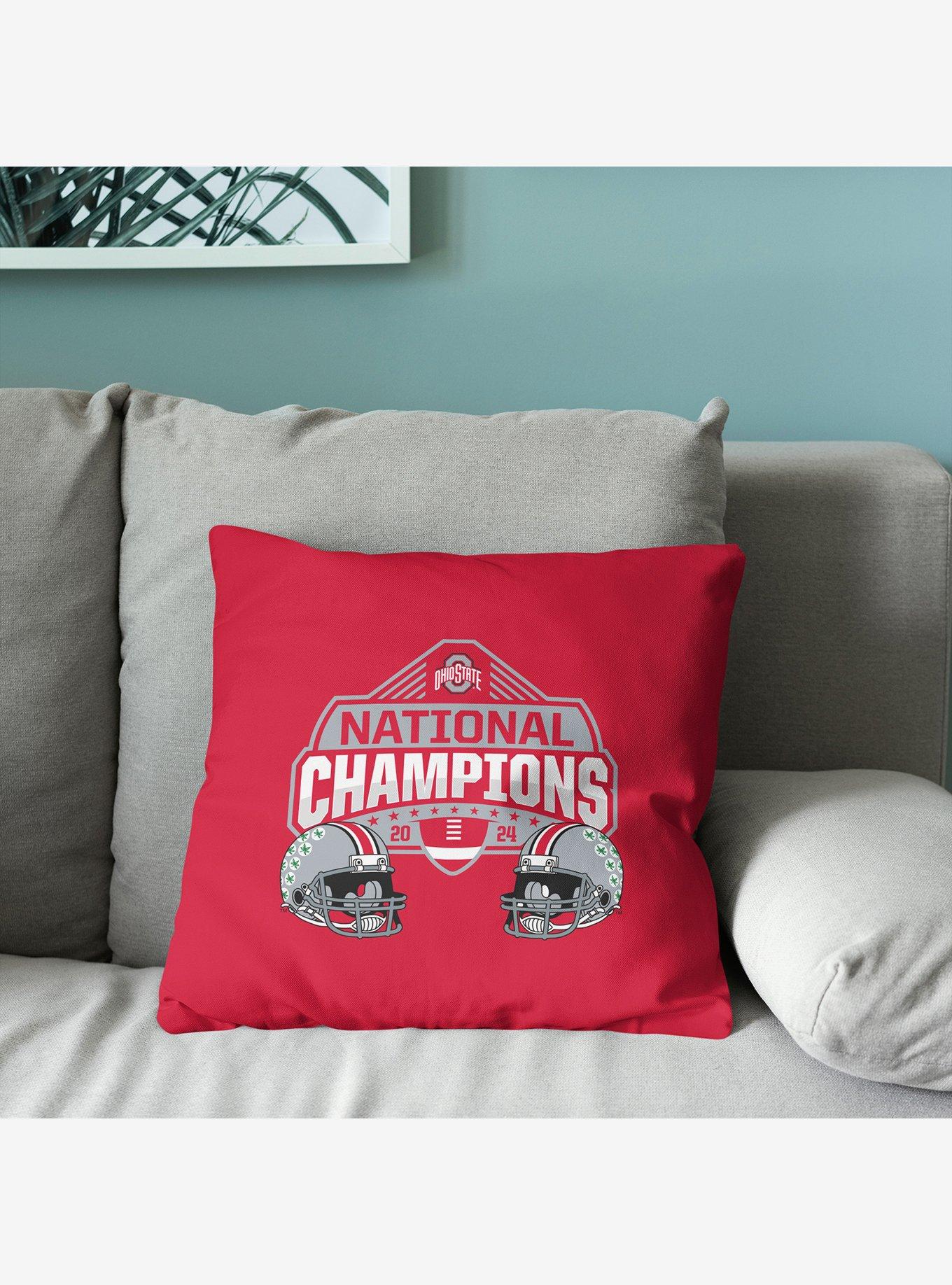 NCAA Ohio State Buckeyes 2024 FBC Champ Stance Throw Pillow, , alternate