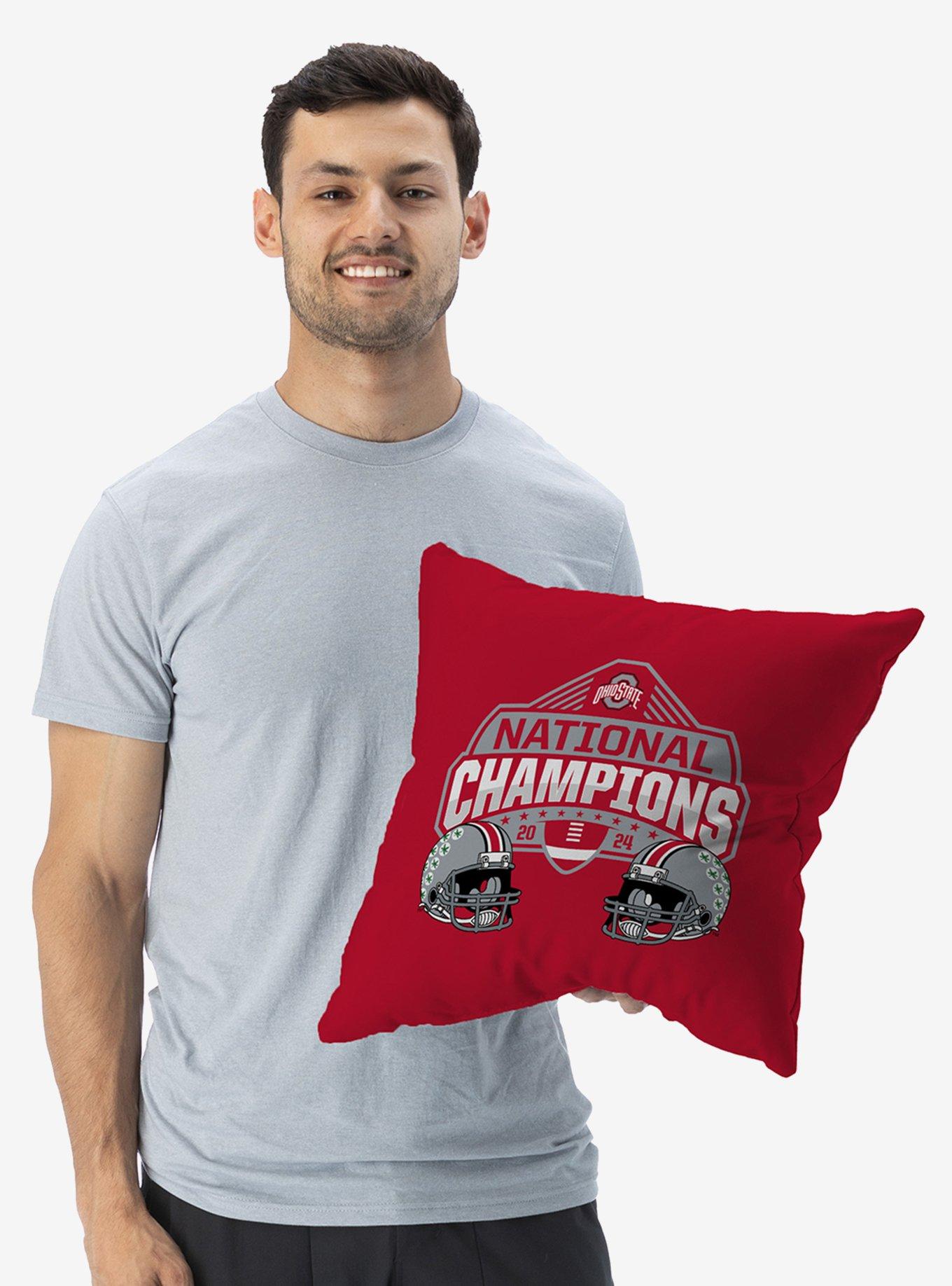 NCAA Ohio State Buckeyes 2024 FBC Champ Stance Throw Pillow, , alternate