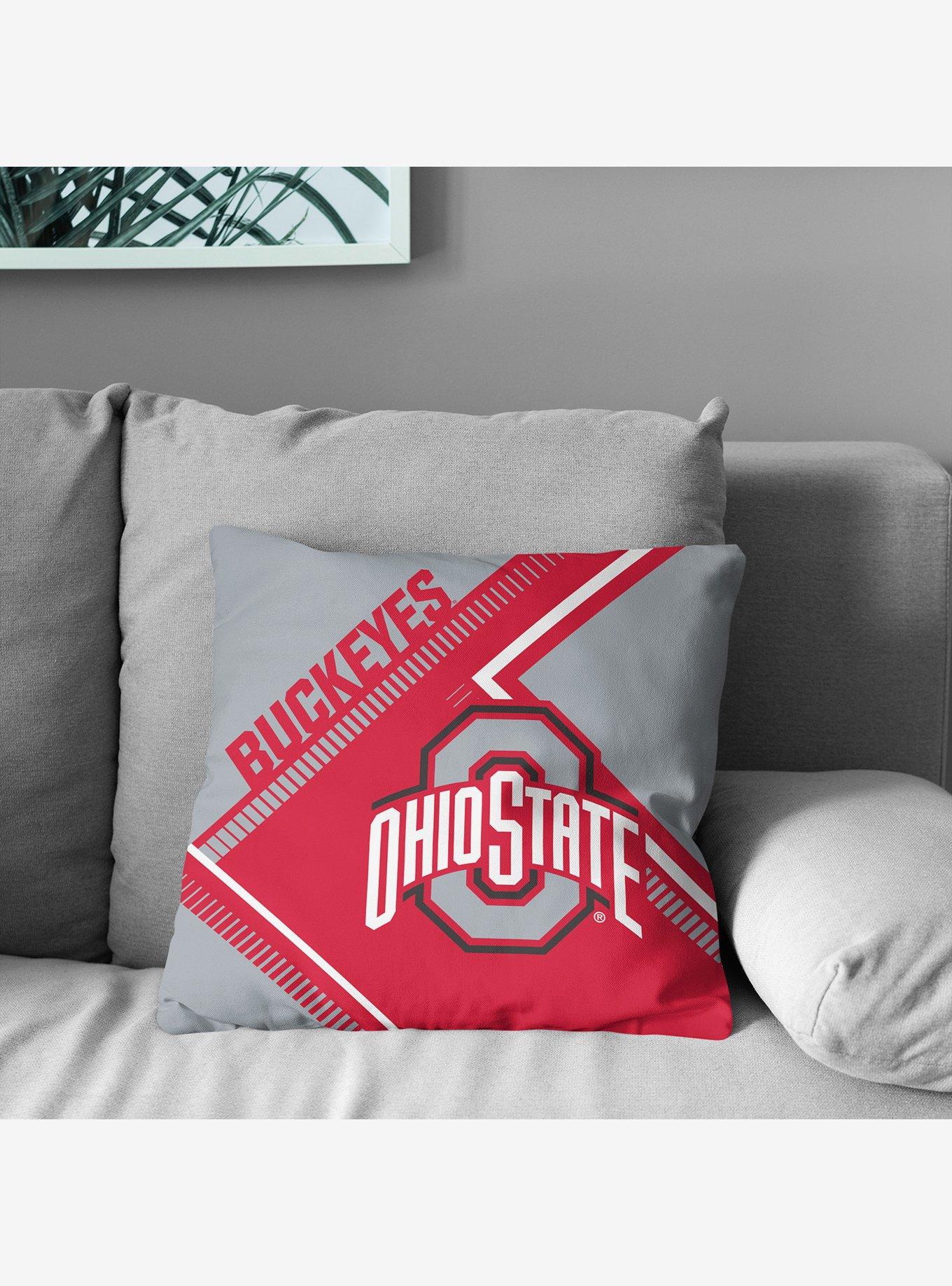 NCAA Ohio State Buckeyes Pulsewave Throw Pillow, , alternate