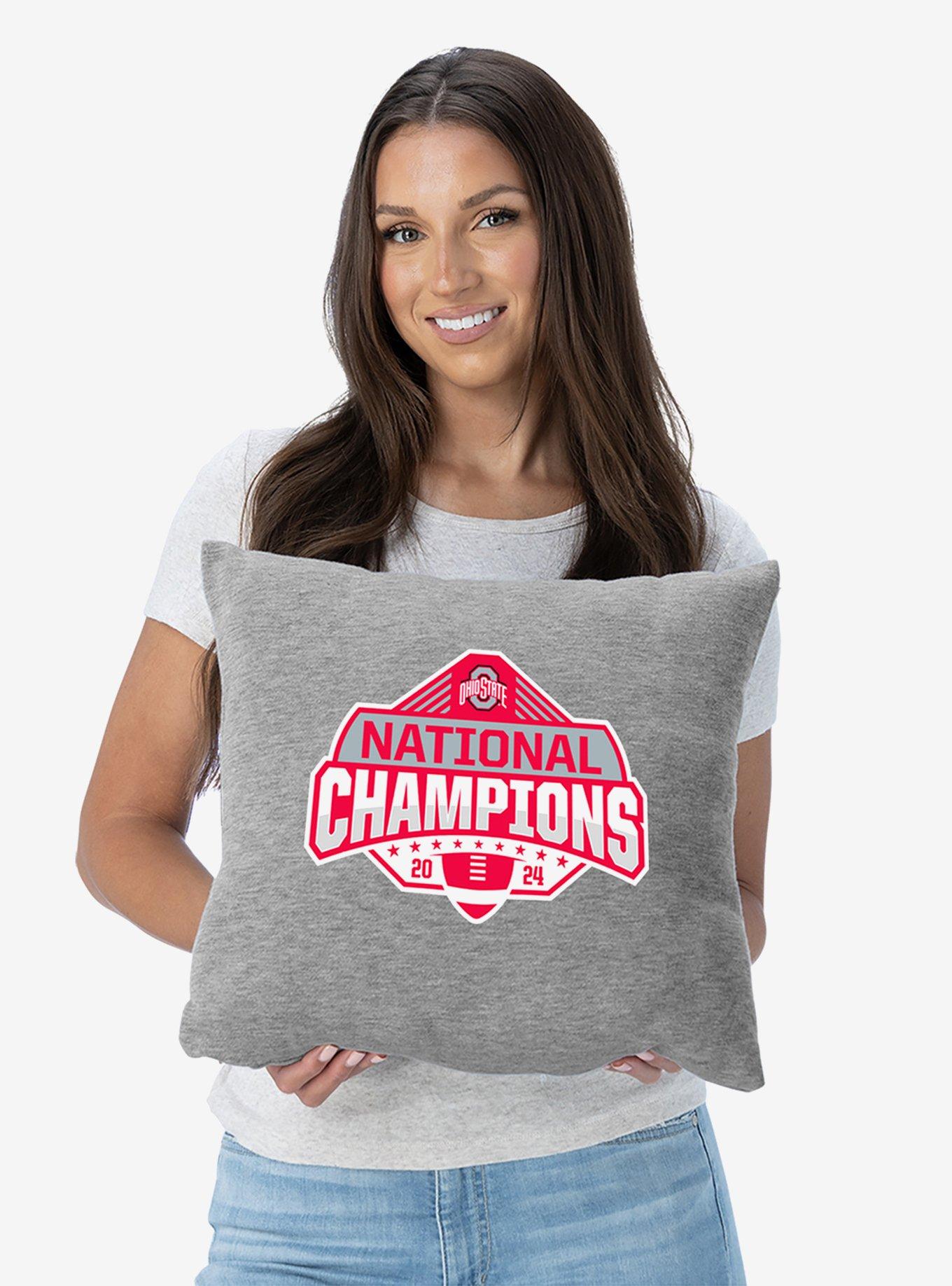 NCAA Ohio State Buckeyes 2024 FBC Champion Logo Sweatshirt Pillow, , hi-res