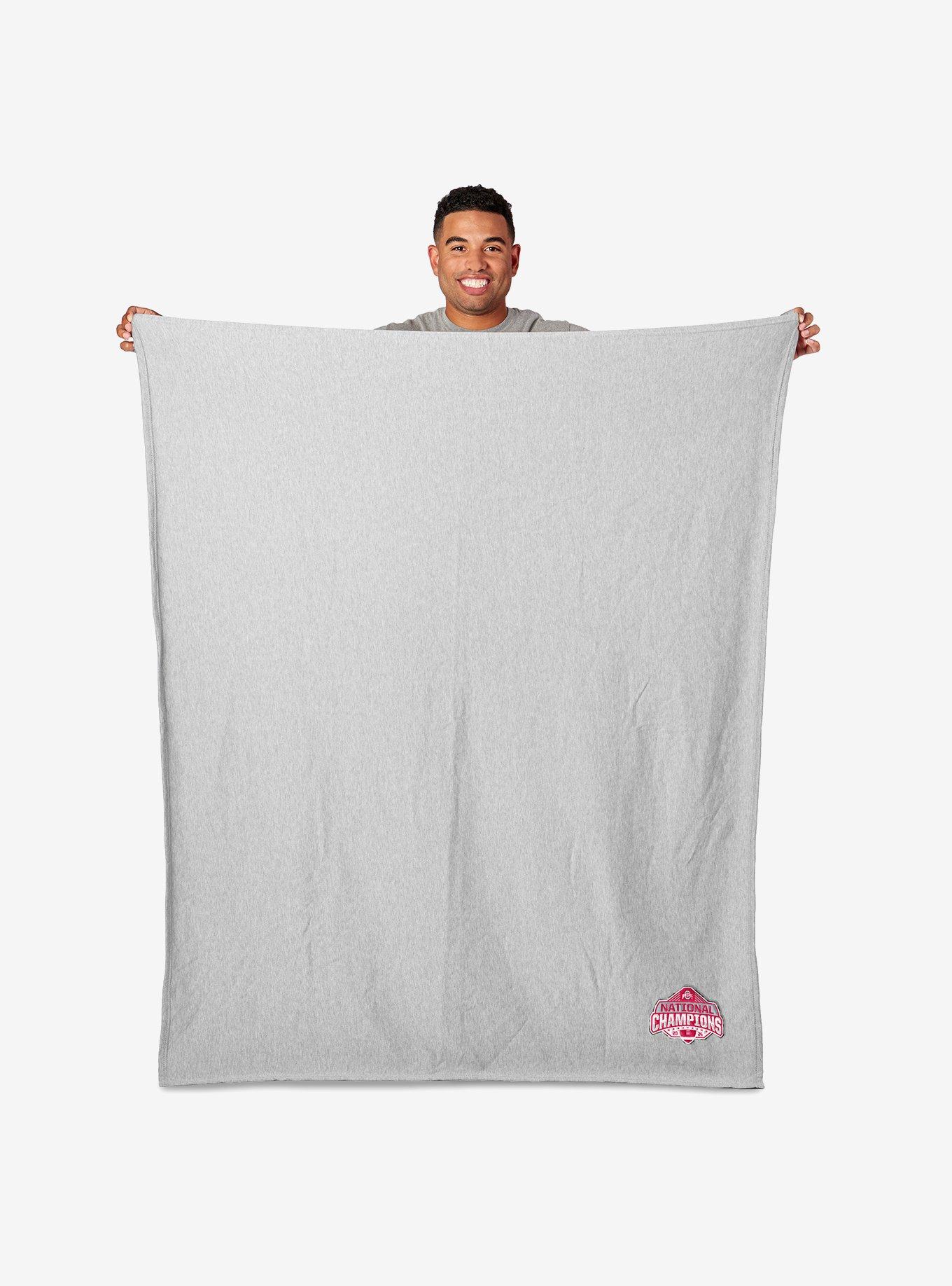 NCAA Ohio State Buckeyes 2024 FBC Champs Logo Sweatshirt Throw Blanket, , hi-res