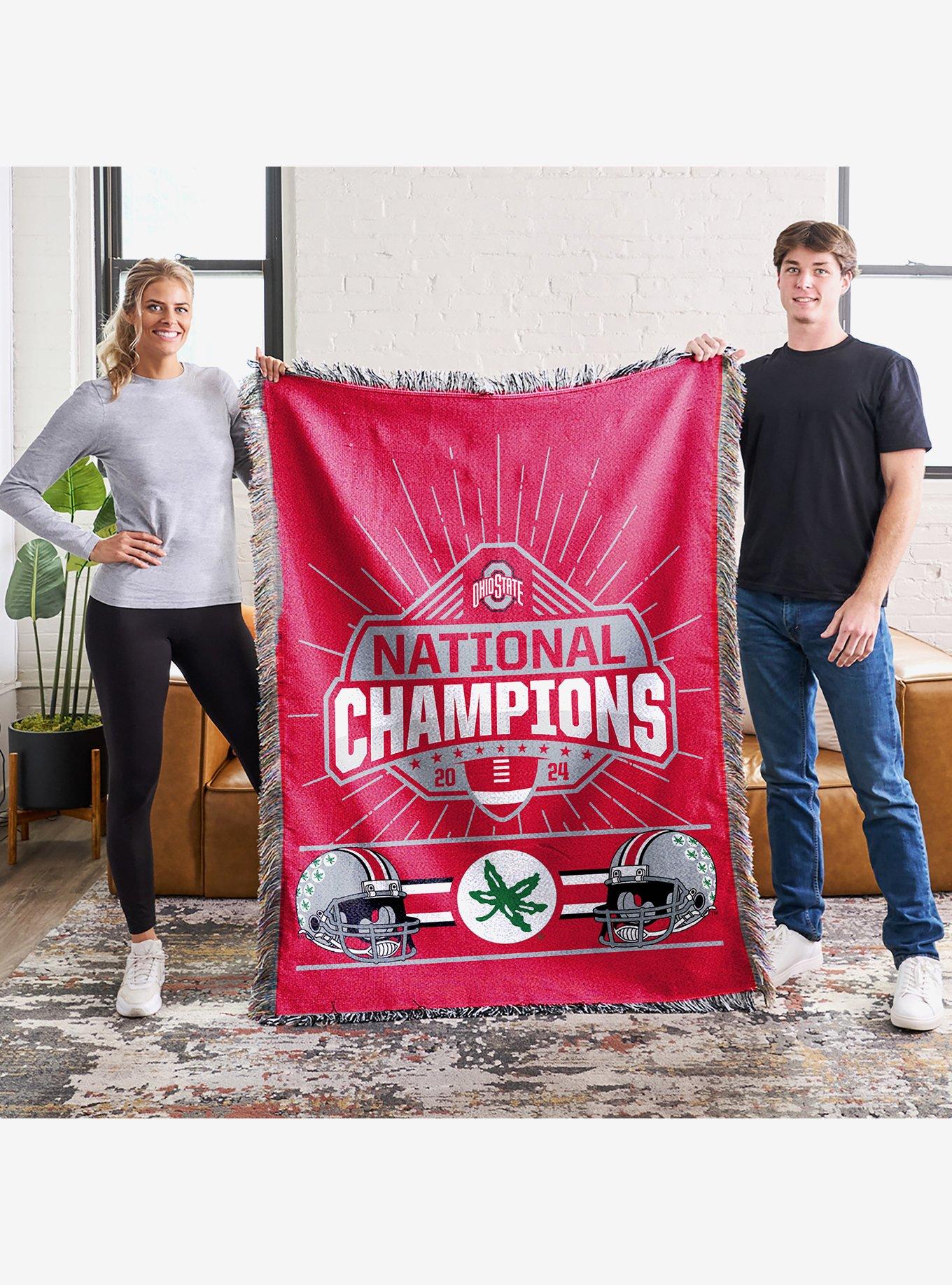 NCAA Ohio State Buckeyes 2024 FBC Peak Tapestry Throw Blanket