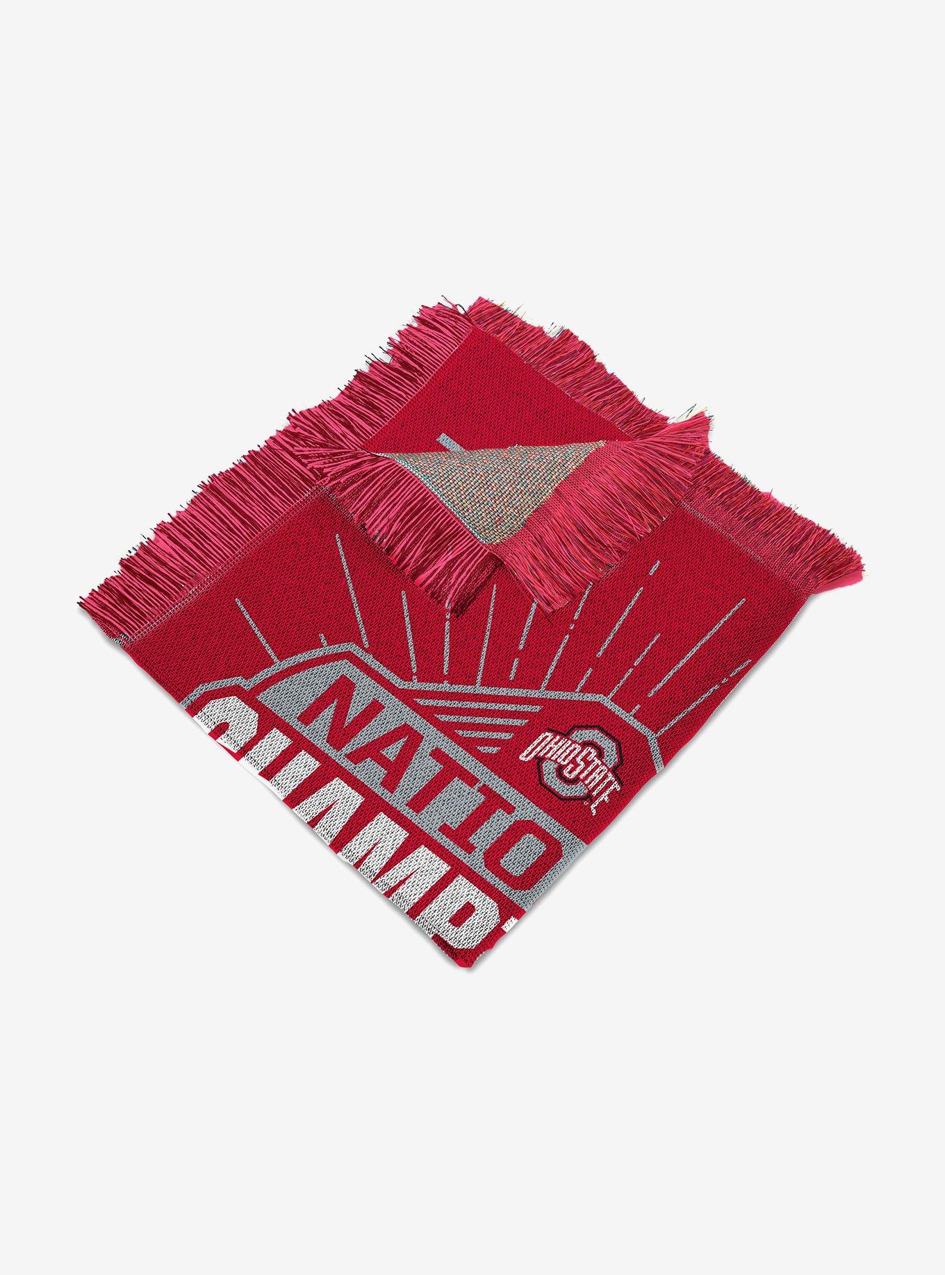 NCAA Ohio State Buckeyes 2024 FBC Peak Tapestry Throw Blanket