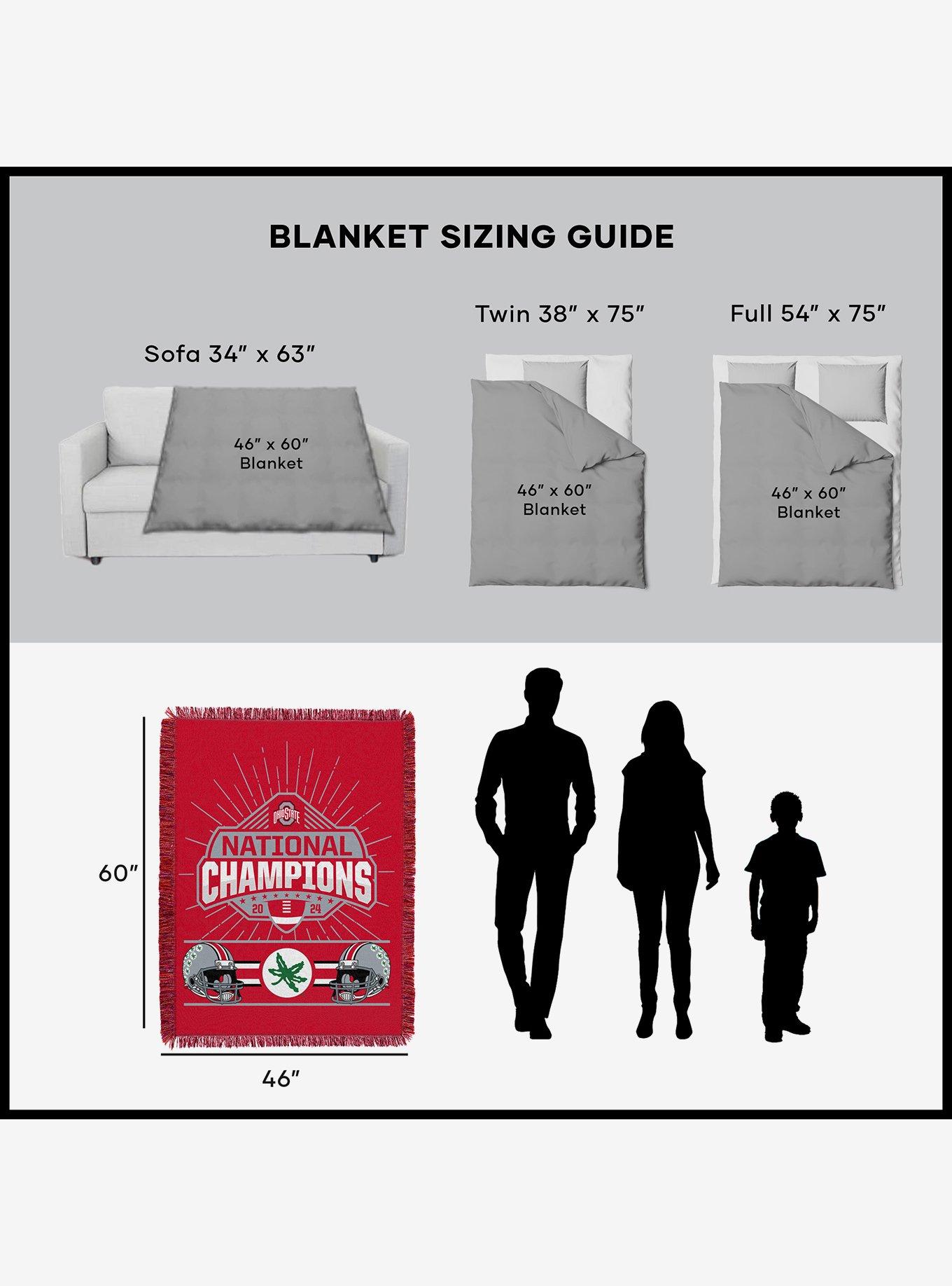 NCAA Ohio State Buckeyes 2024 FBC Peak Tapestry Throw Blanket, , alternate