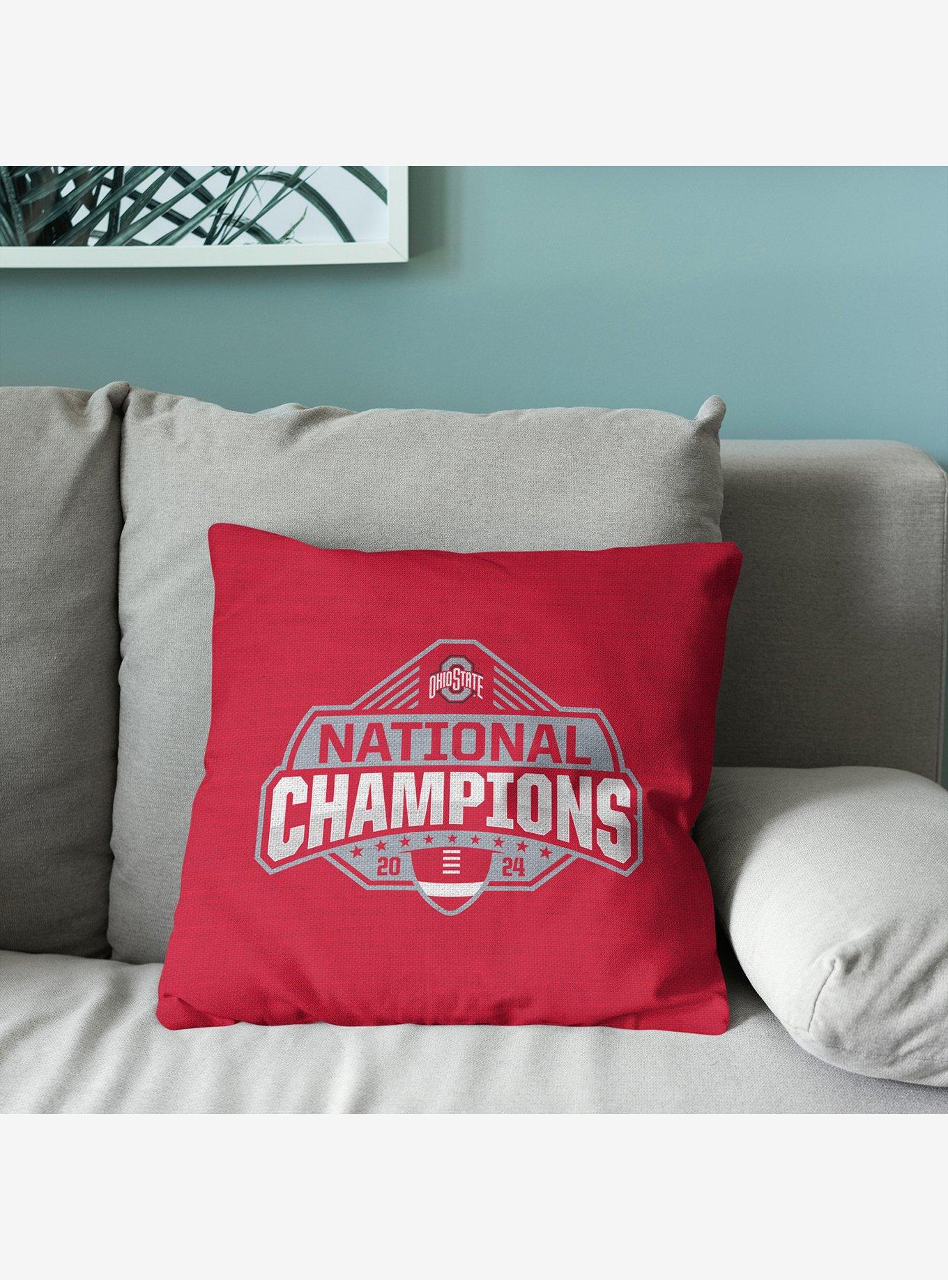 NCAA Ohio State Buckeyes 2024 FBC Champs Tapestry Throw Pillow, , alternate