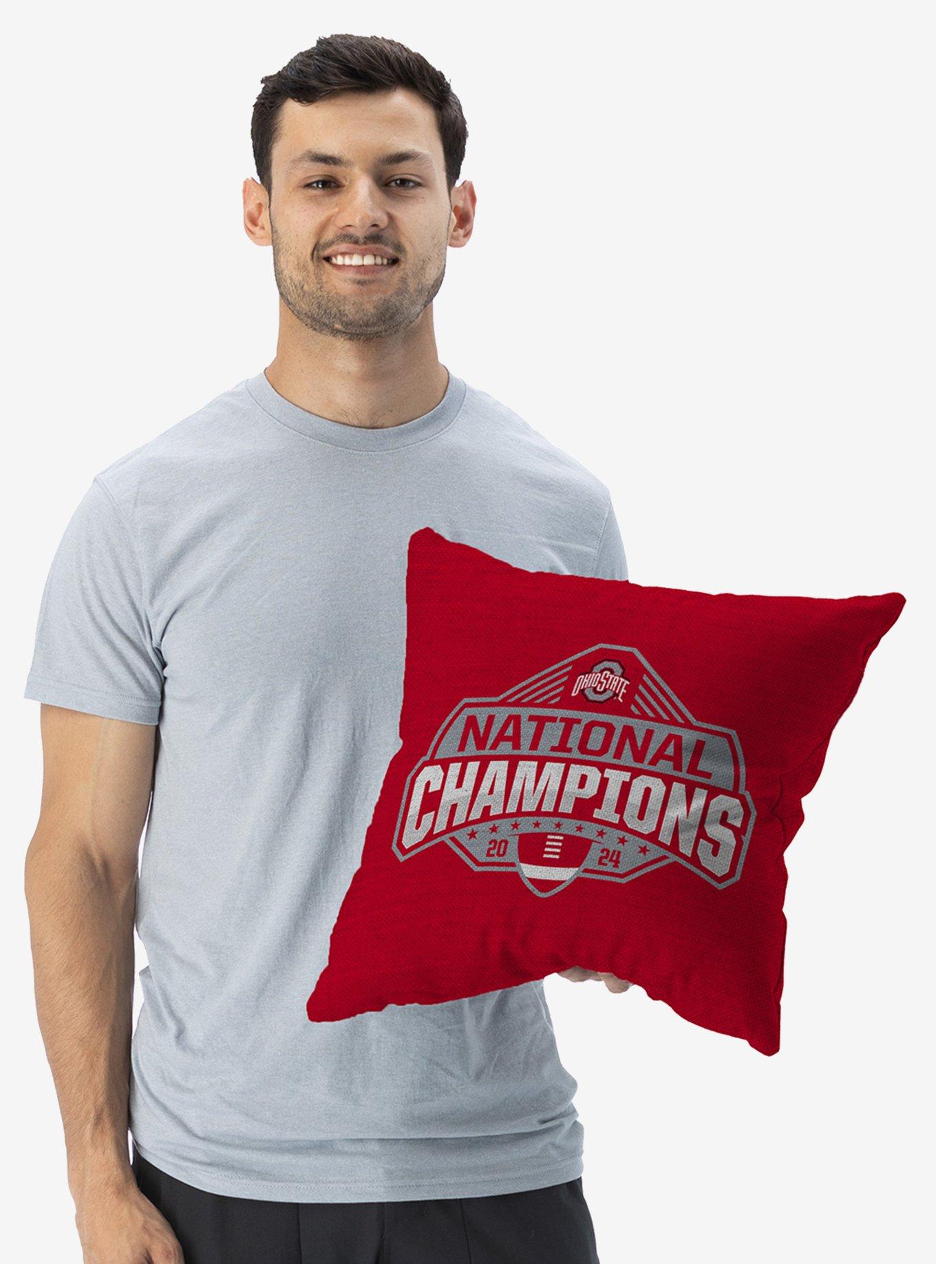 NCAA Ohio State Buckeyes 2024 FBC Champs Tapestry Throw Pillow, , alternate