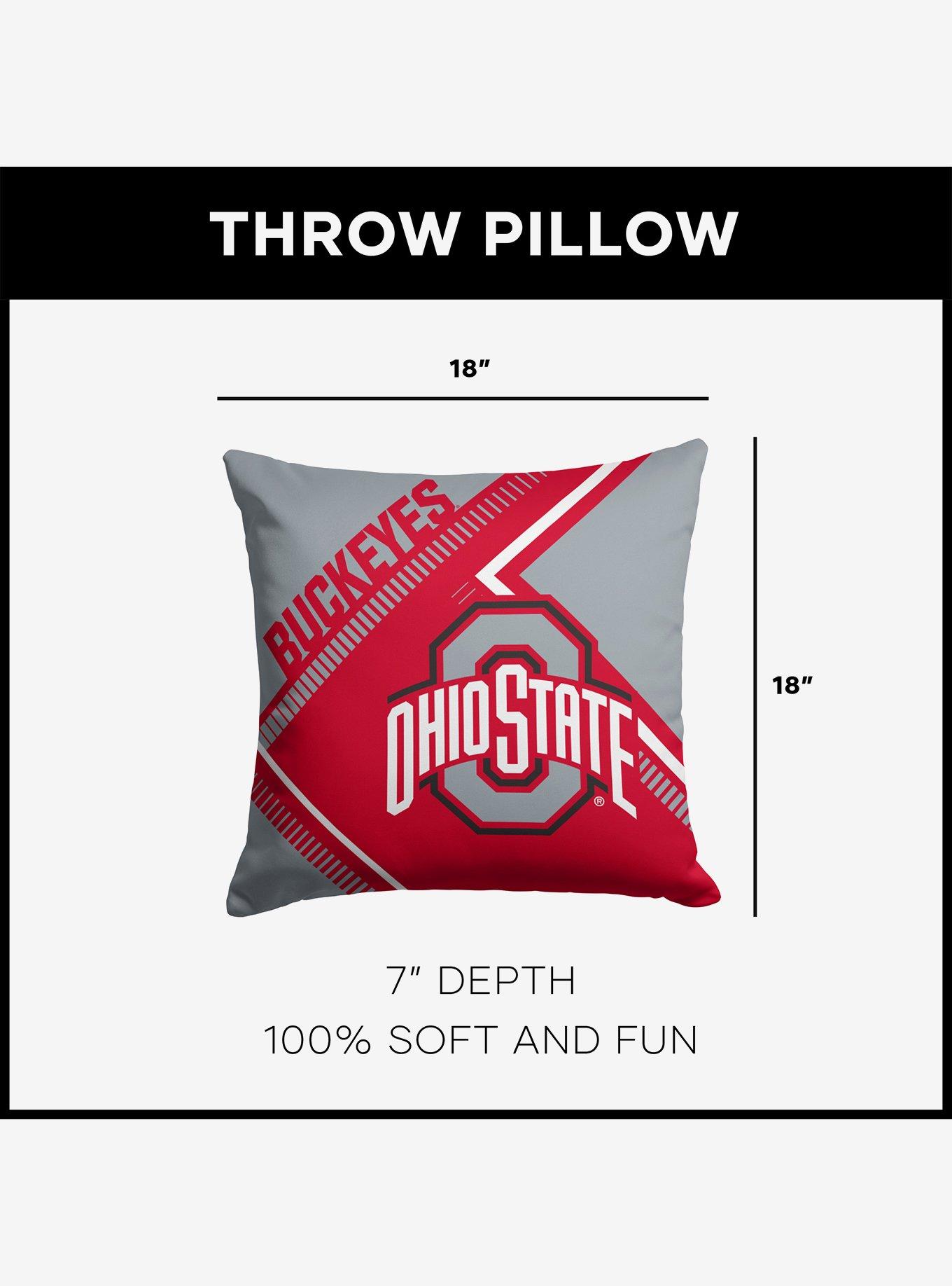 NCAA Ohio State Buckeyes Pulsewave Throw Pillow, , alternate