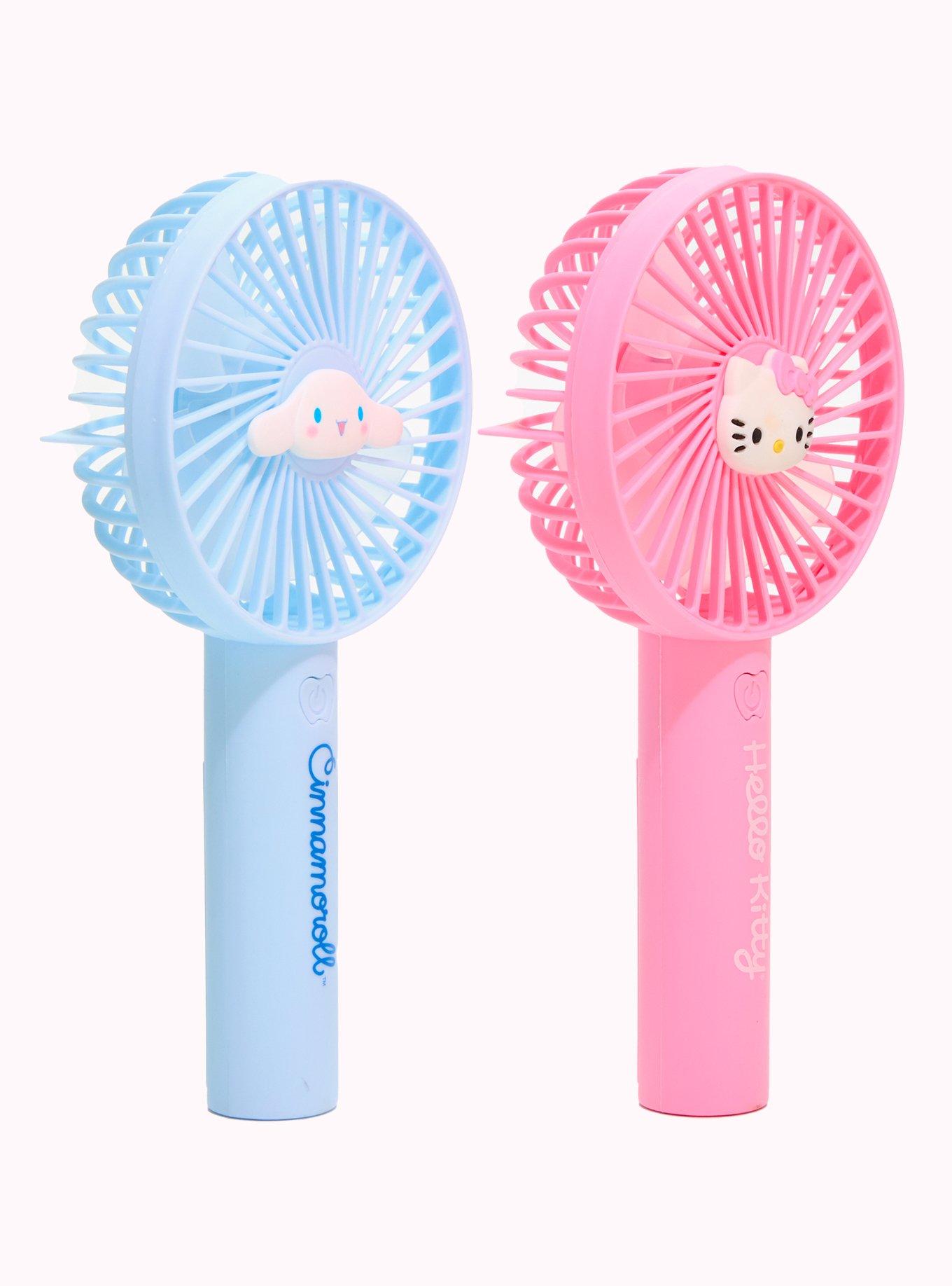 Hello Kitty & Cinnamoroll Handheld Fan With Stand Set, , hi-res