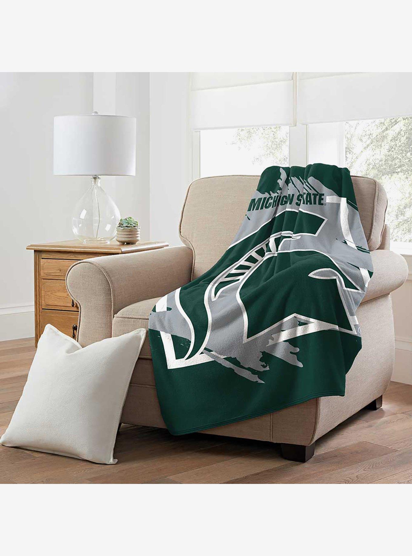NCAA Michigan State Dimensional Micro Raschel Throw Blanket, , alternate