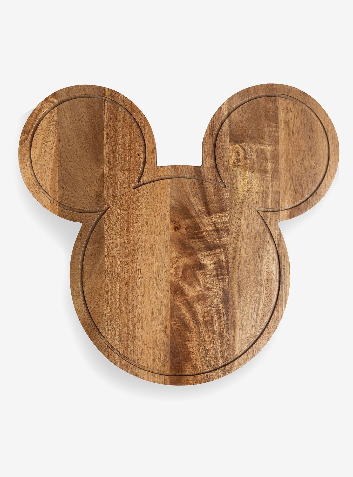 Disney Mickey Mouse Head Shaped Acacia Cheese Board with Tools, , alternate