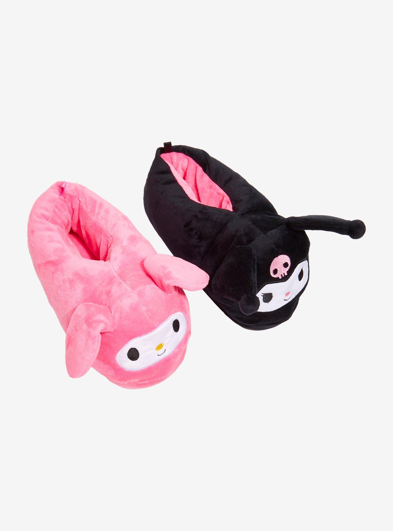 Kuromi & My Melody Mismatch Plush Slippers, MULTI, alternate - view 4