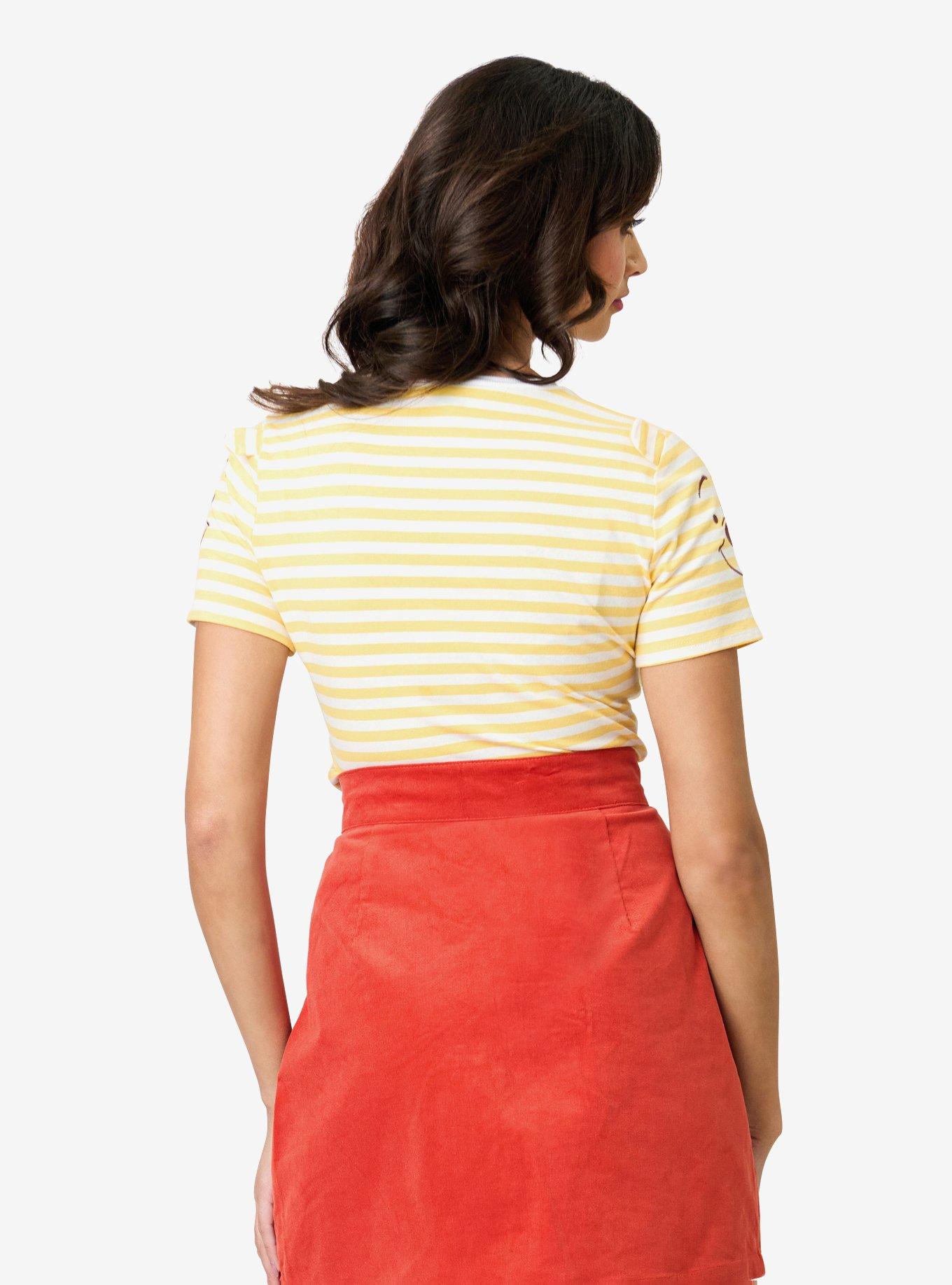 Disney Winnie the Pooh Collection by Unique Vintage Yellow Stripe Back to Basics Top, , hi-res