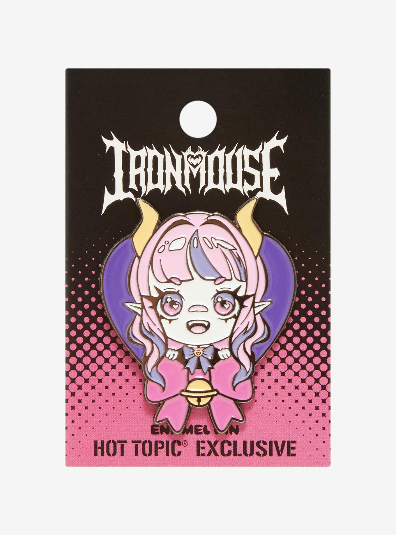 Ironmouse Chibi Heart Enamel Pin Hot Topic Exclusive, , hi-res