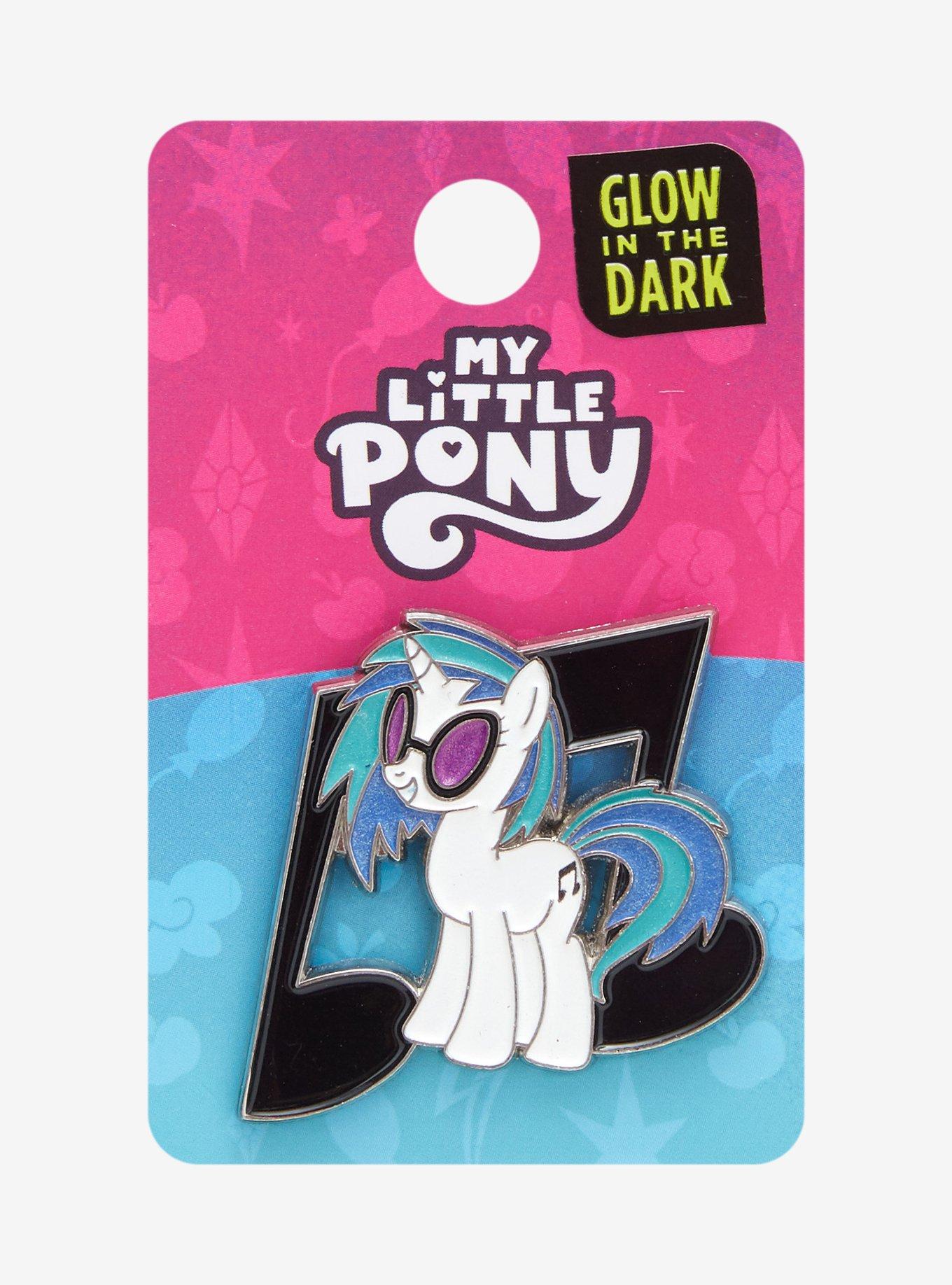 My Little Pony DJ Pon-3 Glow-In-The-Dark Enamel Pin Hot Topic Exclusive, , hi-res
