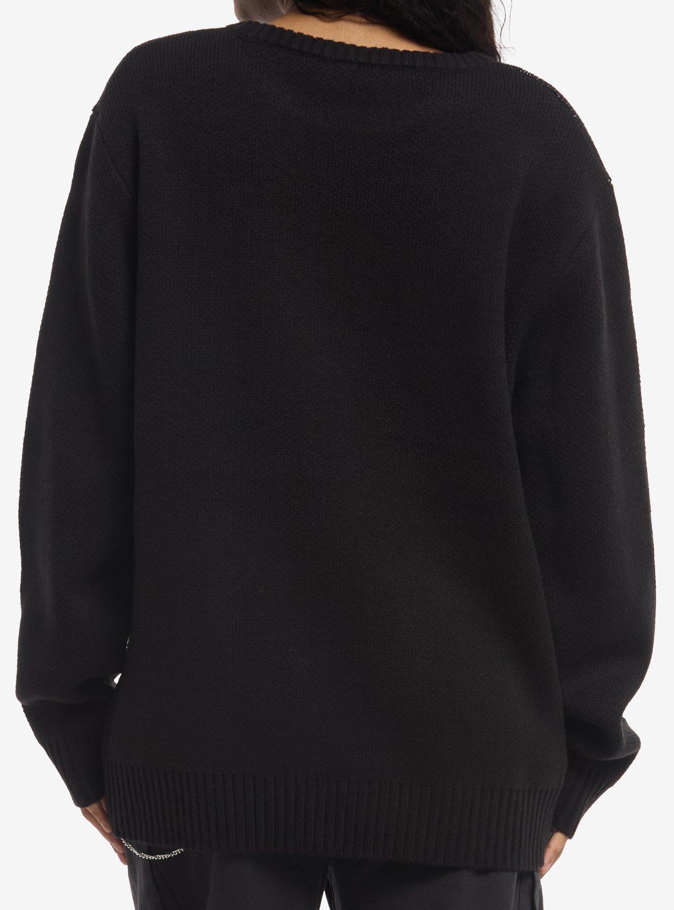 5 Seconds Of Summer Intarsia Sweater, BLACK, alternate - view 3