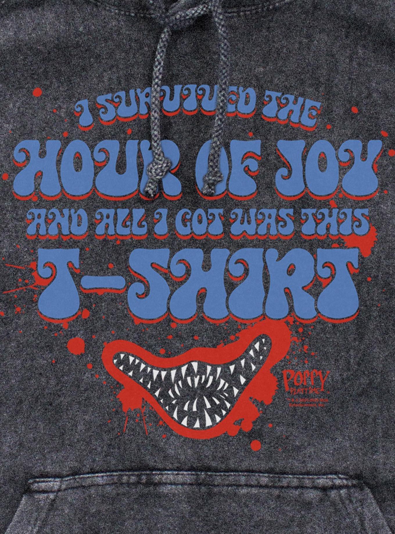 Poppy Playtime I Survived The Hour Of Joy Mineral Wash Hoodie, , hi-res