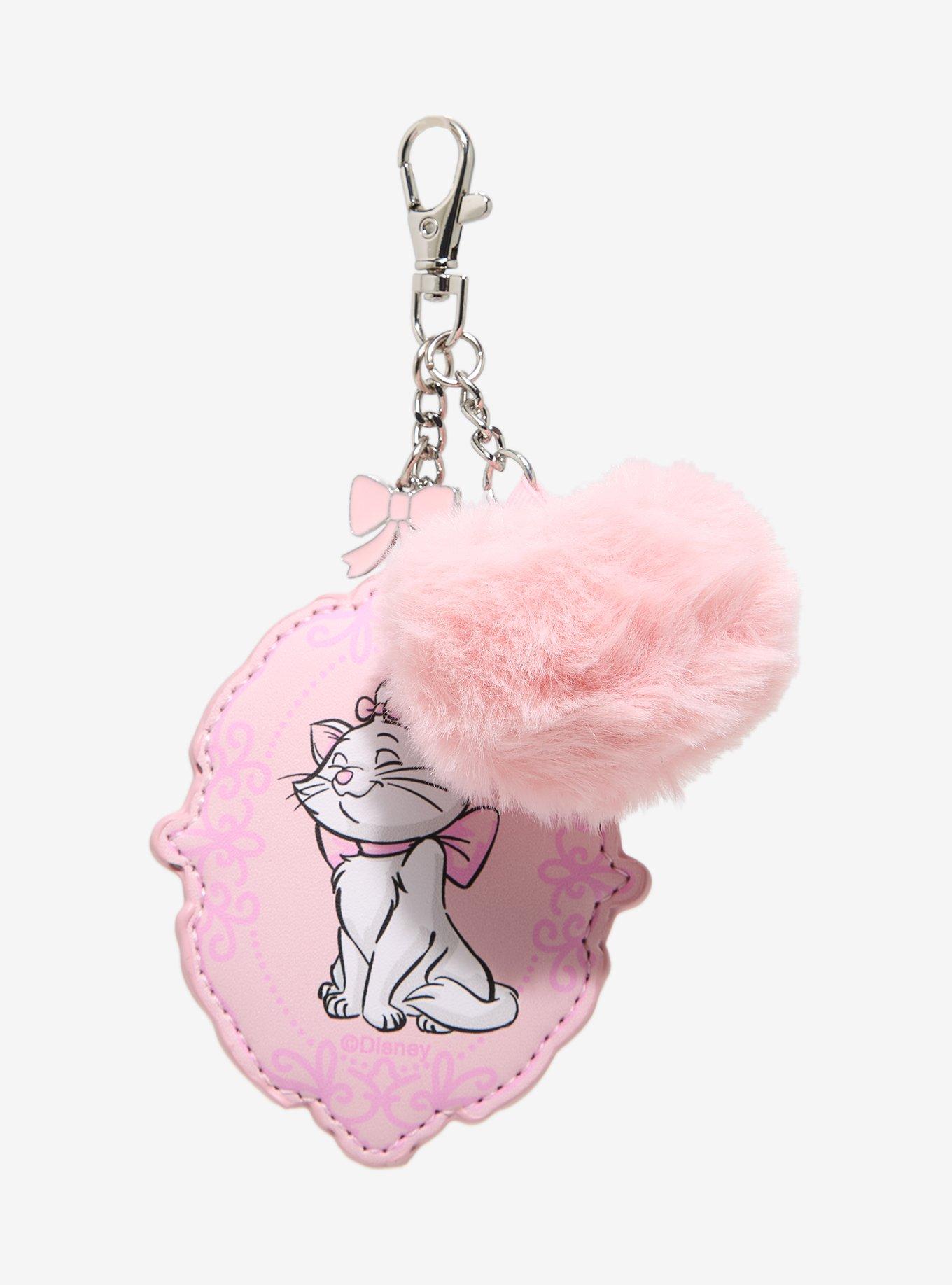 Disney The Aristocats Marie Mirror Multi-Charm Pom Pom Keychain - BoxLunch Exclusive, , hi-res