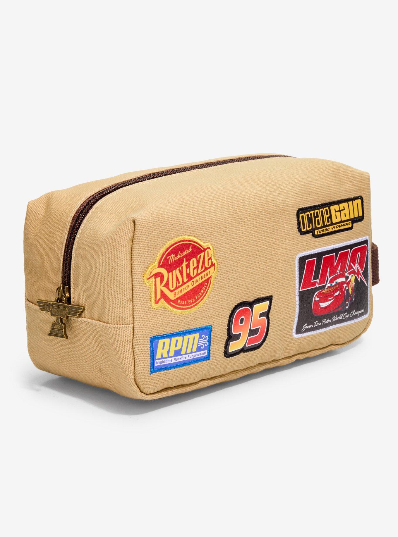 Disney Pixar Cars Lightning McQueen Patches Cosmetic Bag - BoxLunch Exclusive, , hi-res