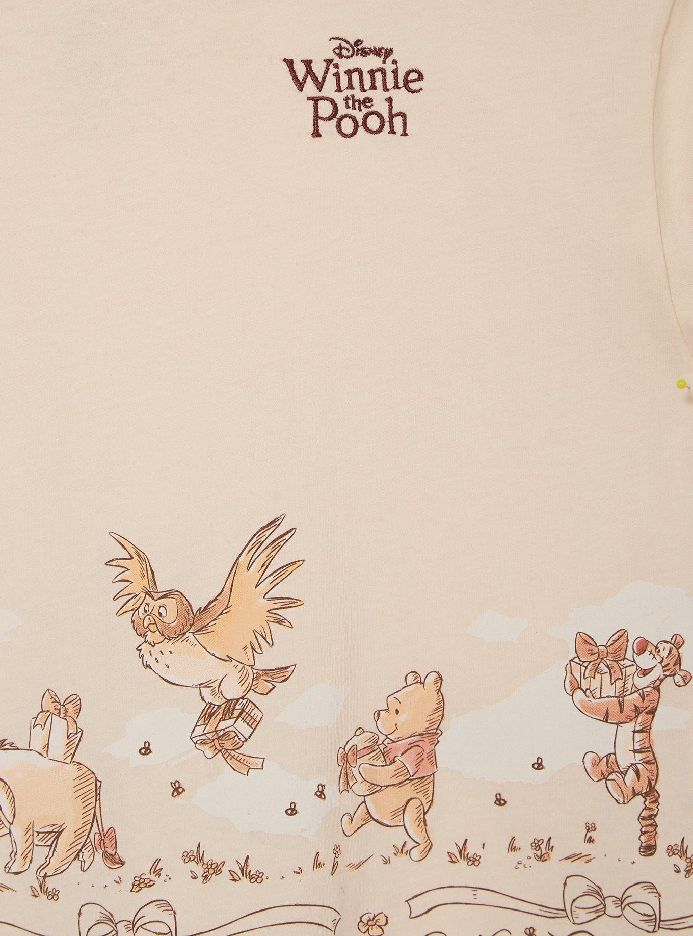 Disney Winnie the Pooh Toile Women's Cropped T-Shirt - BoxLunch Exclusive, , alternate - view 3