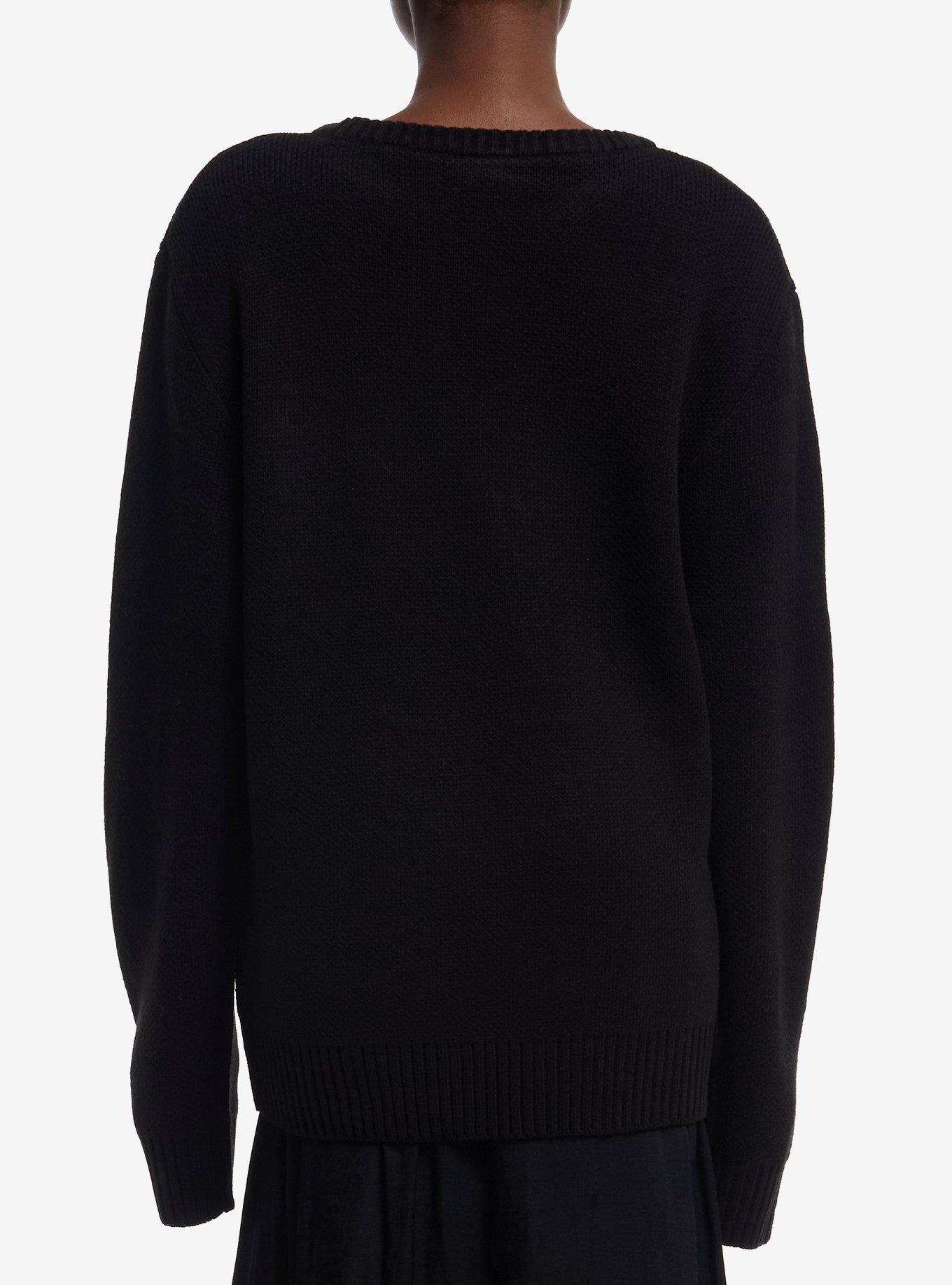 Ozzy Osbourne Skull Intarsia Sweater, BLACK, alternate - view 3
